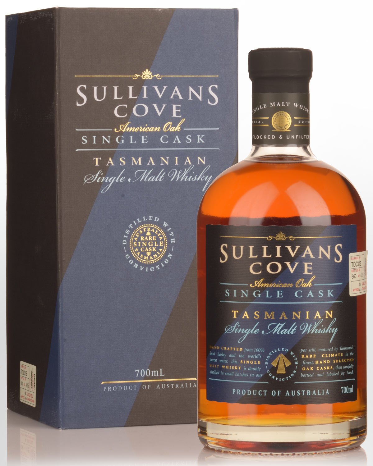 Sullivans Cove Single Cask TD0315 American Oak Tawny Port Single Malt Australian Whisky (700ml)