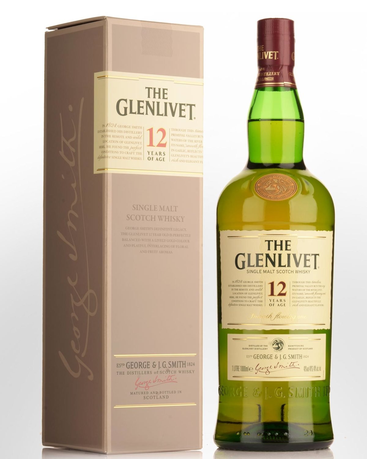 Glenlivet 12 Year Old Single Malt Scotch Whisky (1000ml) | Nicks