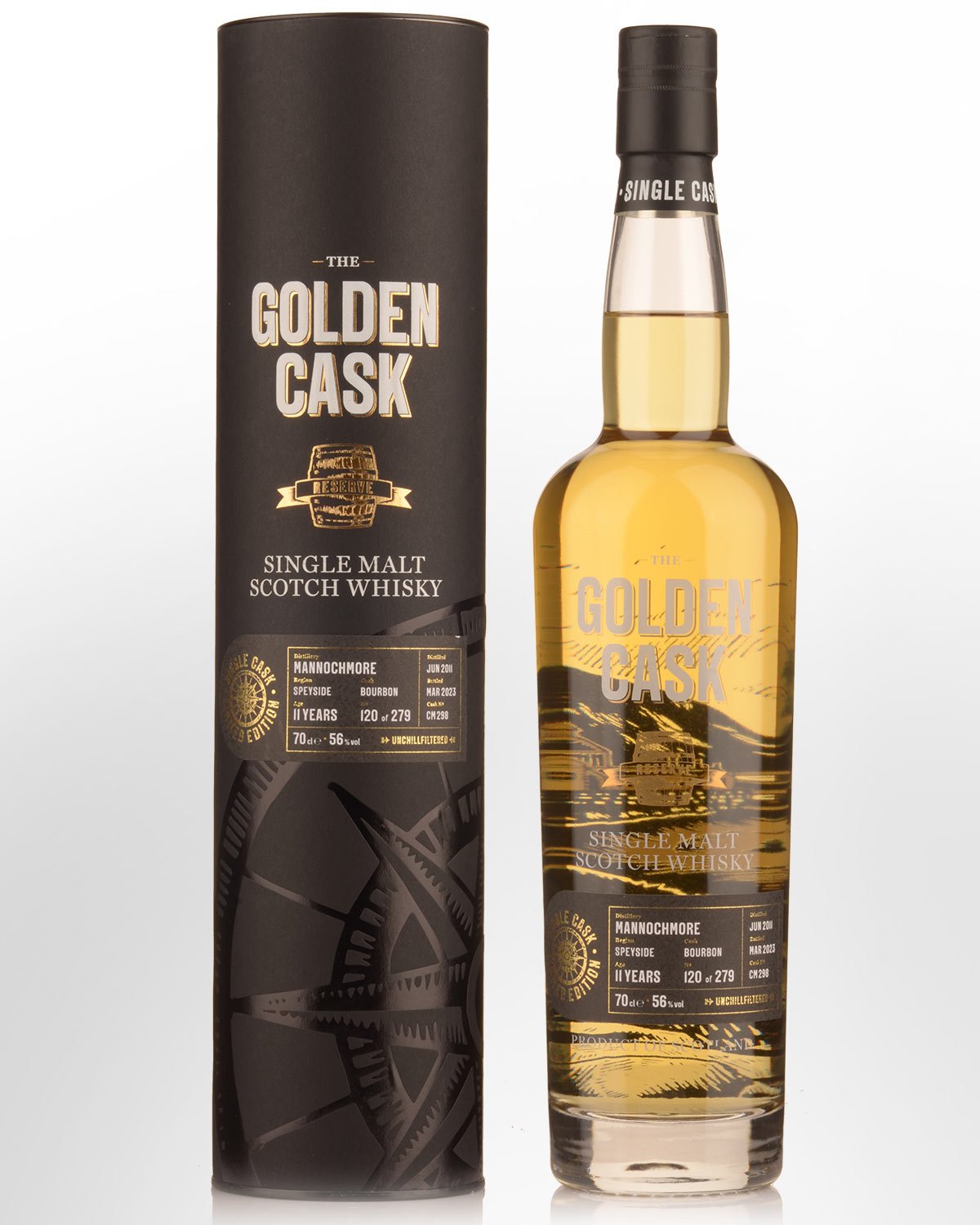 2011 House of MacDuff The Golden Cask Mannochmore 11 Year Old Cask Strength Single Malt Scotch Whisky (700ml)