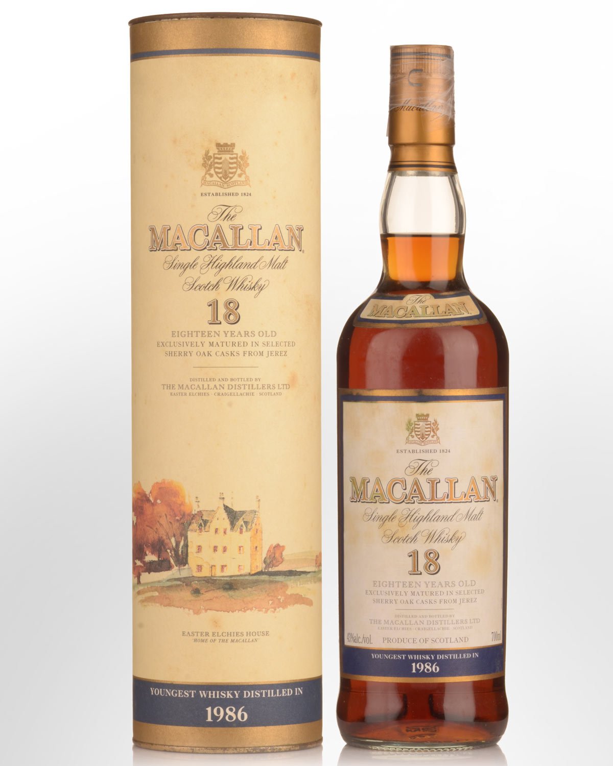 1986 The Macallan 18 Year Old Single Malt Scotch Whisky (700ml)