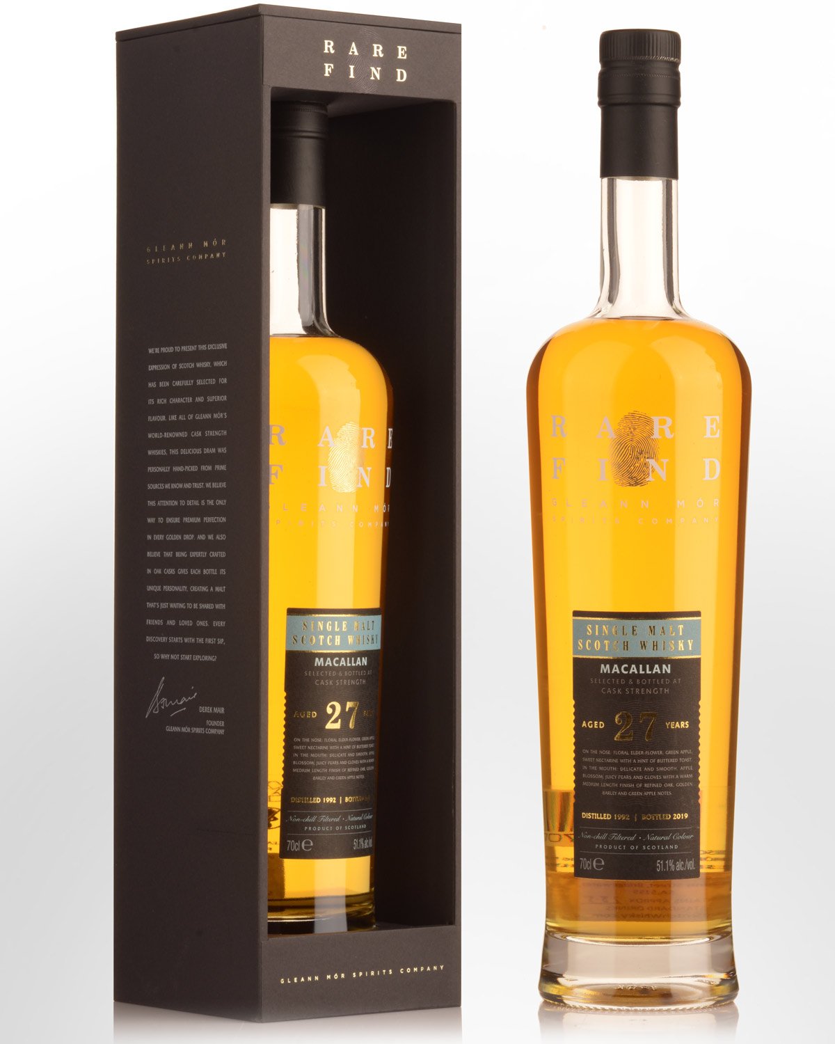 1992 Gleann Mor Spirits Company Rare Find Macallan 27 Year Old Cask Strength Single Malt Scotch Whisky (700ml)