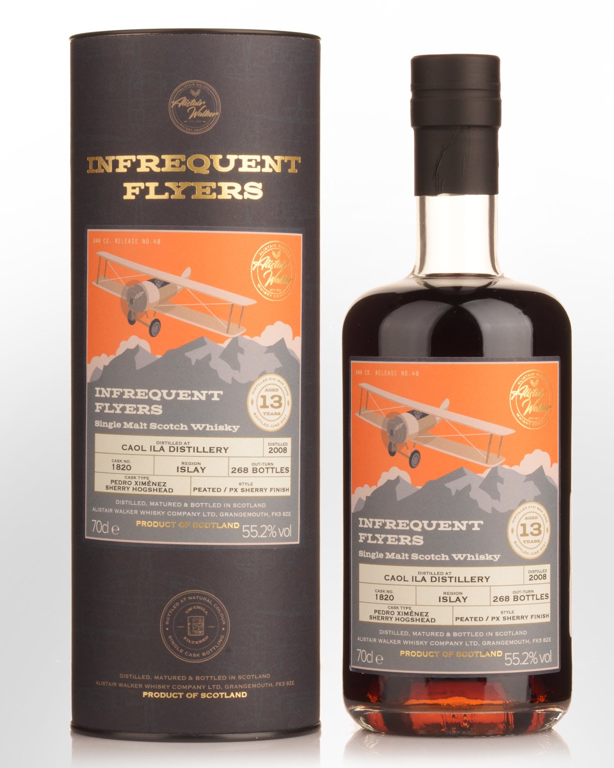 2008 Infrequent Flyers Caol Ila Single Cask No.1820 13 Year Old Cask Strength Single Malt Scotch Whisky (700ml)
