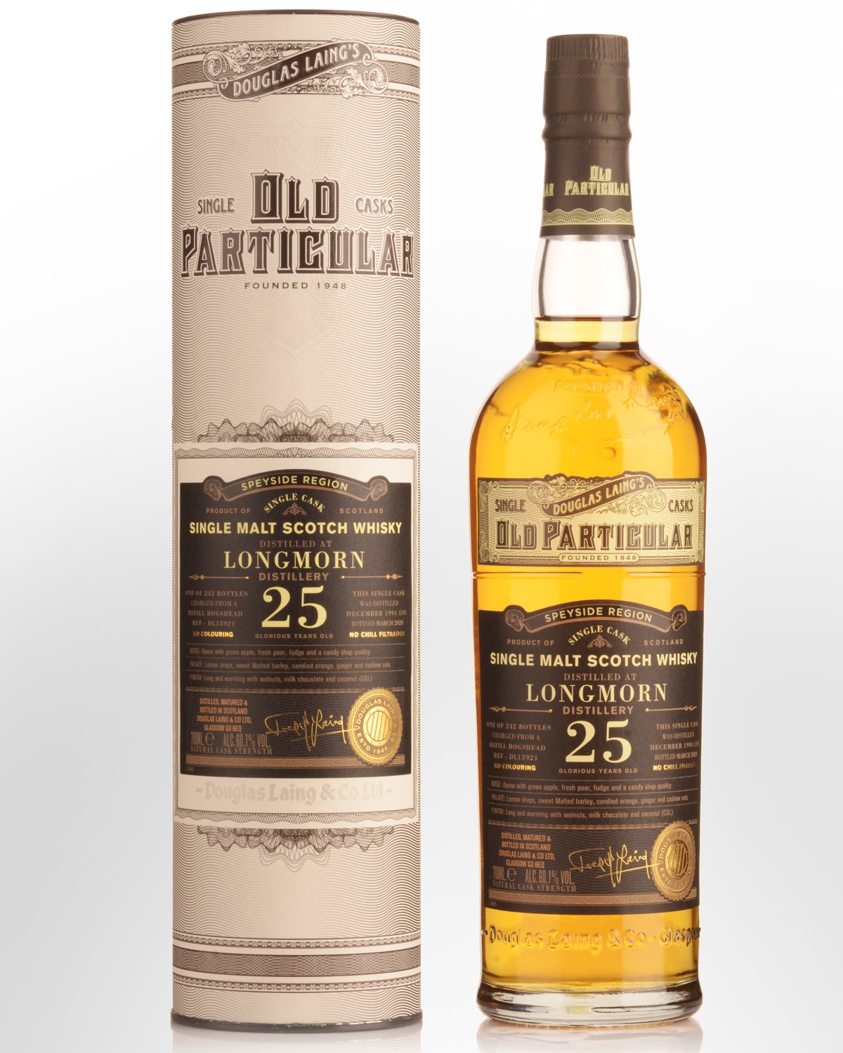 1994 Douglas Laing & Co. Old Particular Single Cask Longmorn 25 Year Old Cask Strength Single Malt Scotch Whisky (700ml)