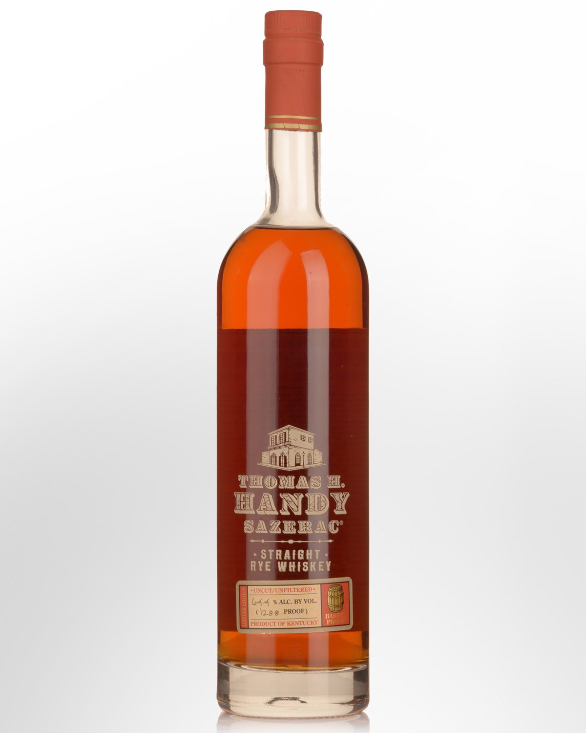 2018 Thomas H. Handy Sazerac Barrel Proof Release 128.8 Proof (64.4%) Straight Rye Whiskey (750ml)