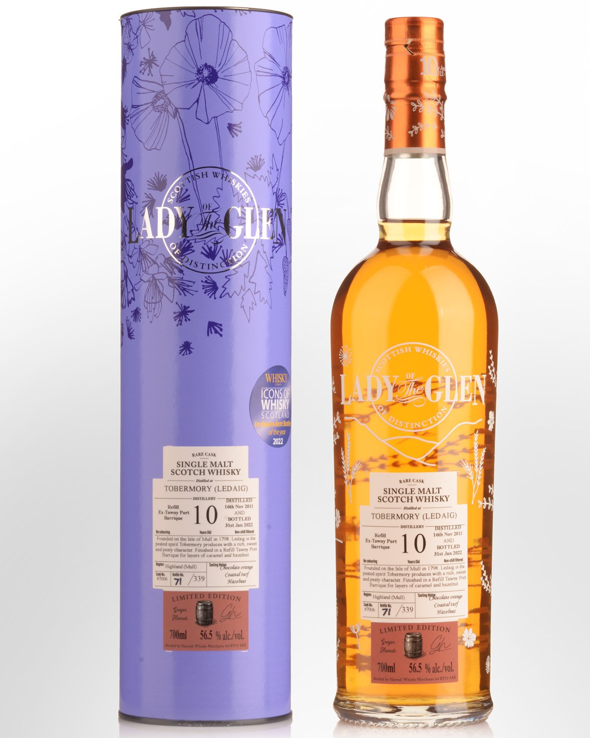2011 Lady of the Glen Ledaig Single Cask #7006 10 Year Old Cask Strength Single Malt Scotch Whisky (700ml)
