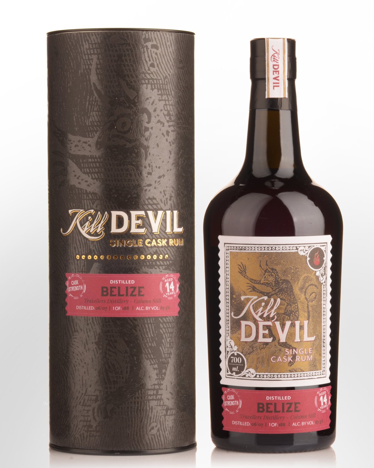 Kill Devil Single Cask Belize (Travellers Distillery) 14 Year Old Cask Strength Rum (700ml)