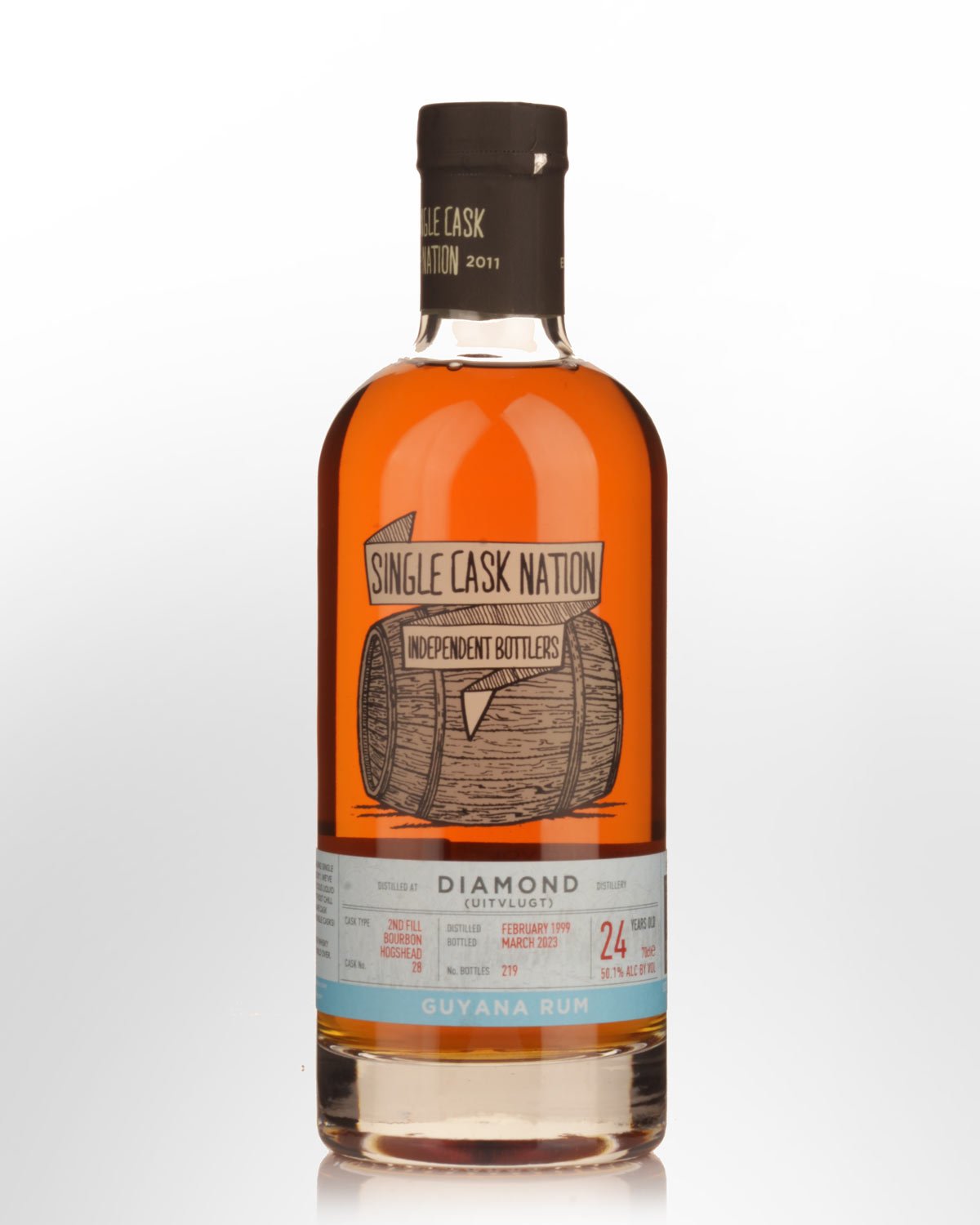 1999 Single Cask Nation Diamond (Uitvlugt) 24 Year Old Cask Strength Guyana Rum (700ml)