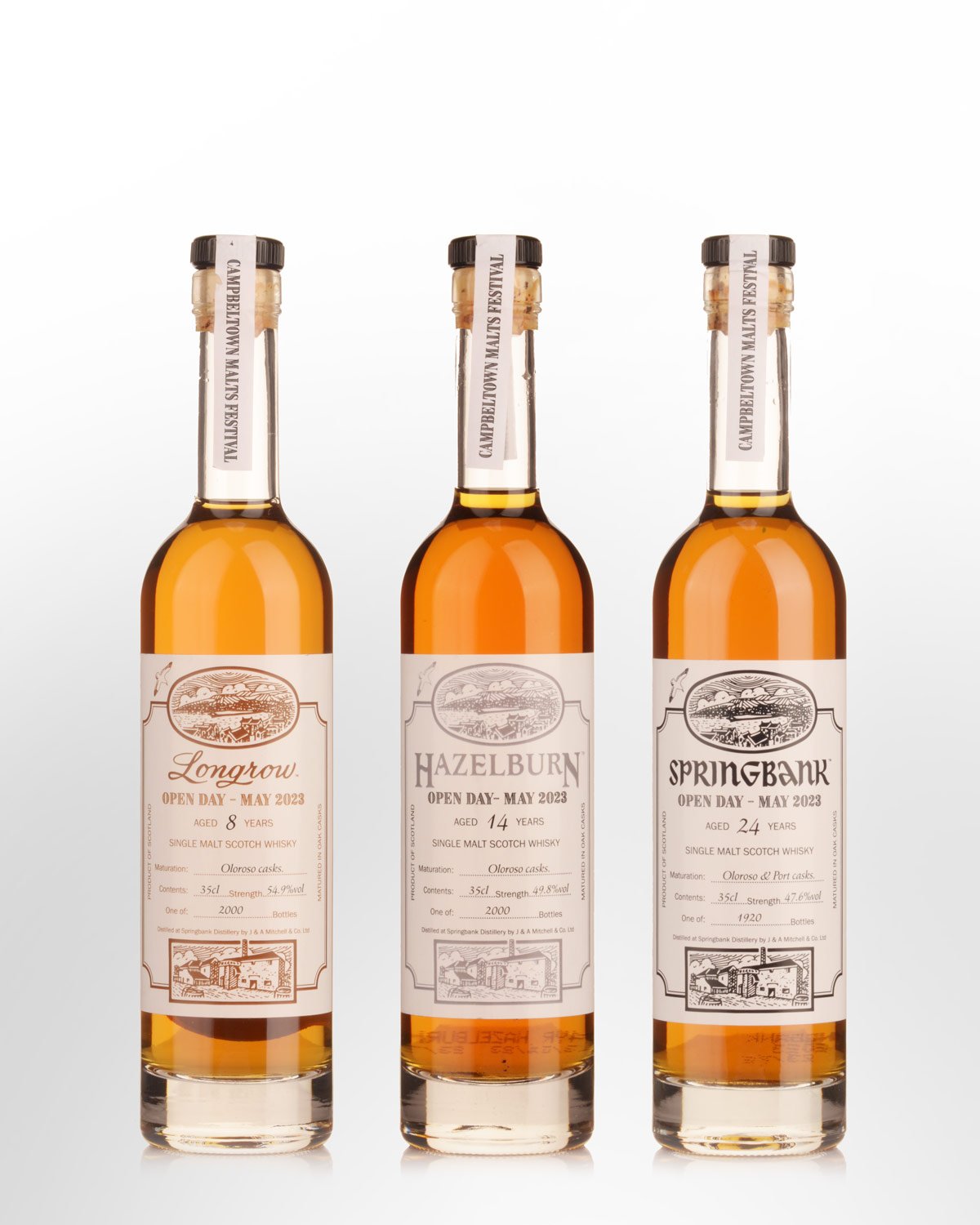 Springbank Open Day 2023 Whisky Set (3 x 350ml) - Bottled for the Campbeltown Malts Festival