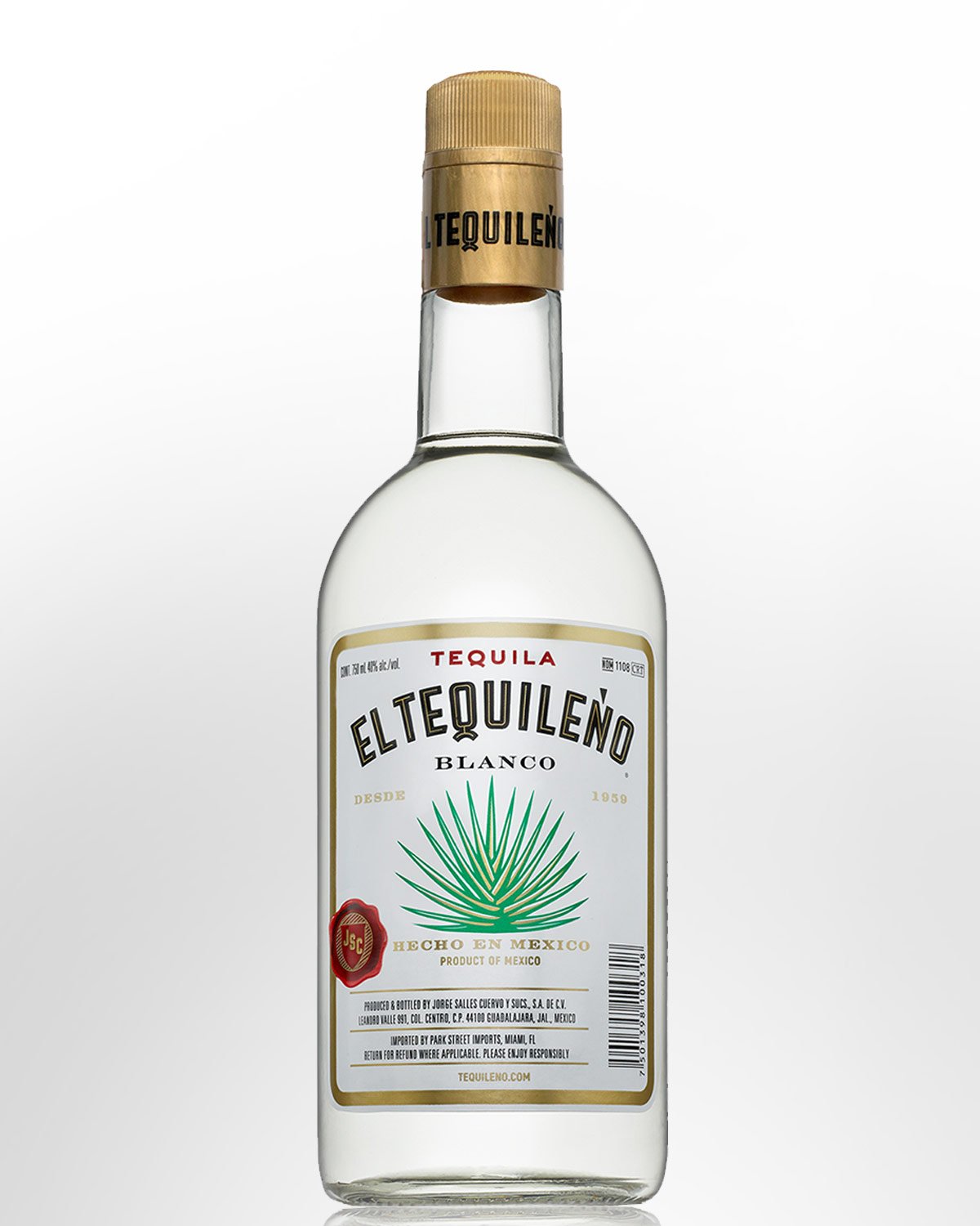 El Tequileno Blanco Tequila (750ml)