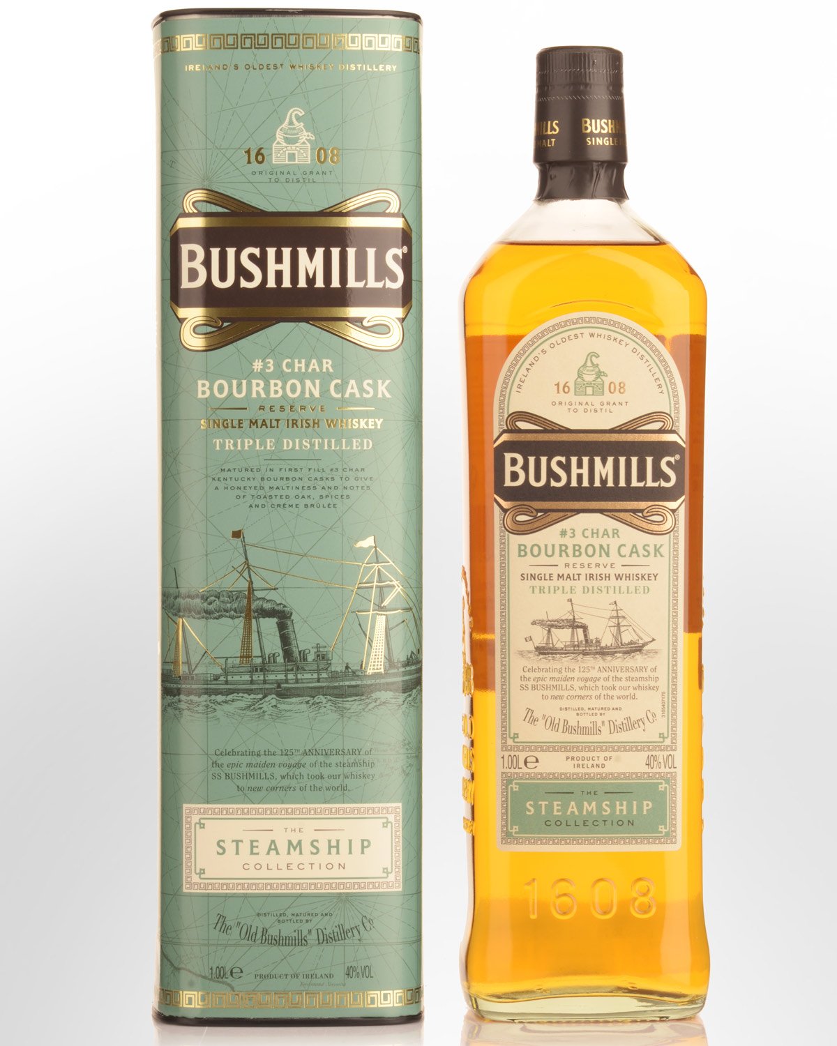 Bushmills Steamship Collection #3 Char Bourbon Cask Reserve Single Malt Irish Whiskey (1000ml)