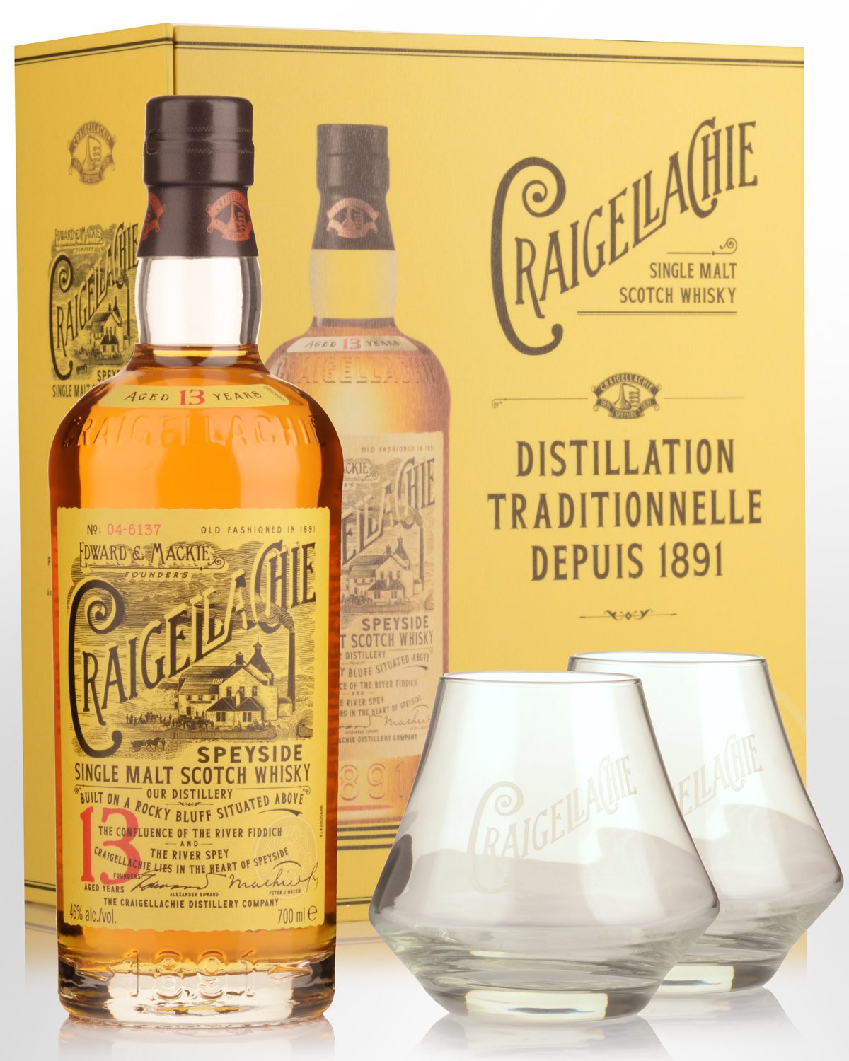 Craigellachie 13 Year Old Gift Pack Single Malt Scotch Whisky (700ml)