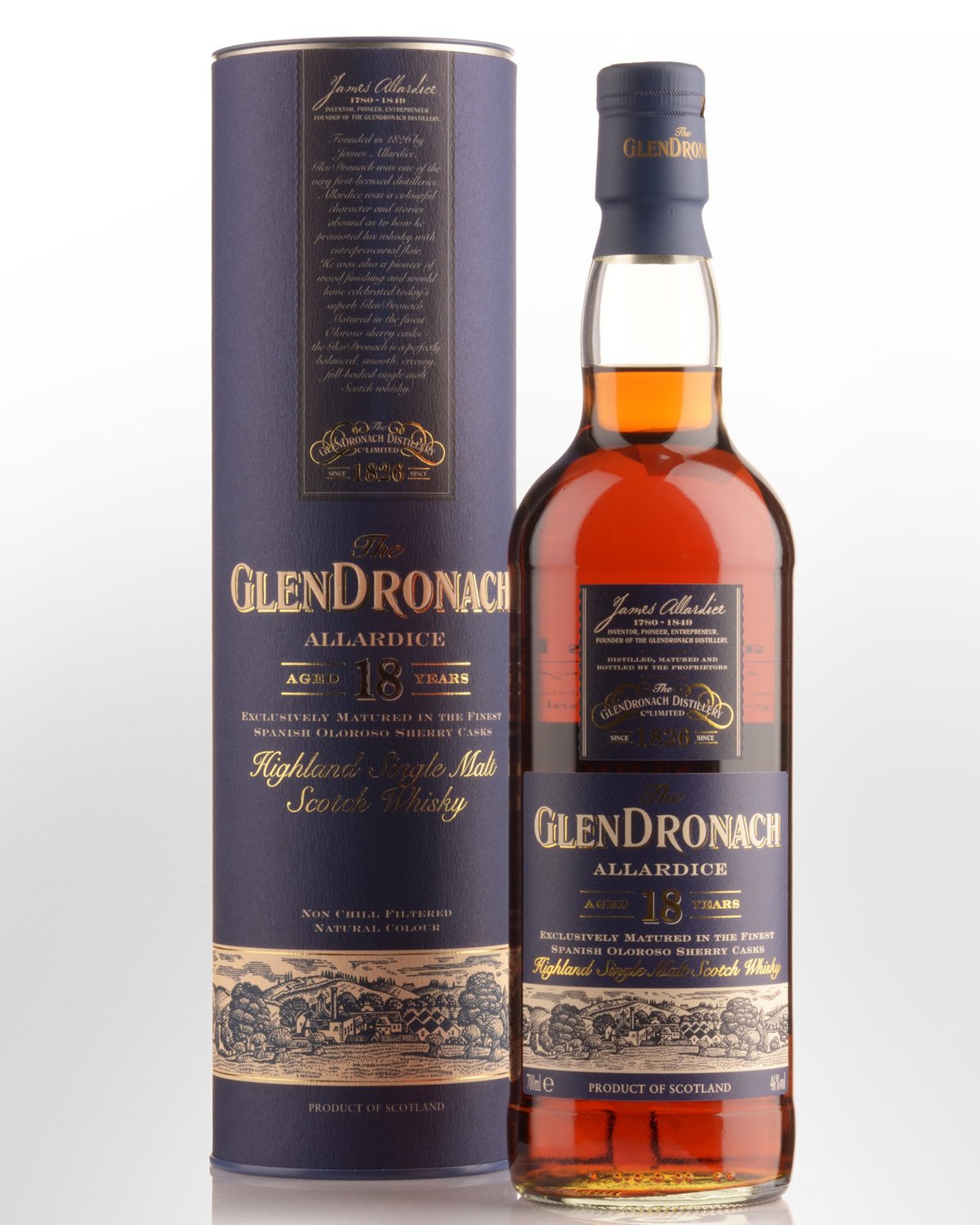 Glendronach Allardice 18 Year Old 100% Sherry Matured Single Malt Scotch Whisky (700ml) - 2019 Batch