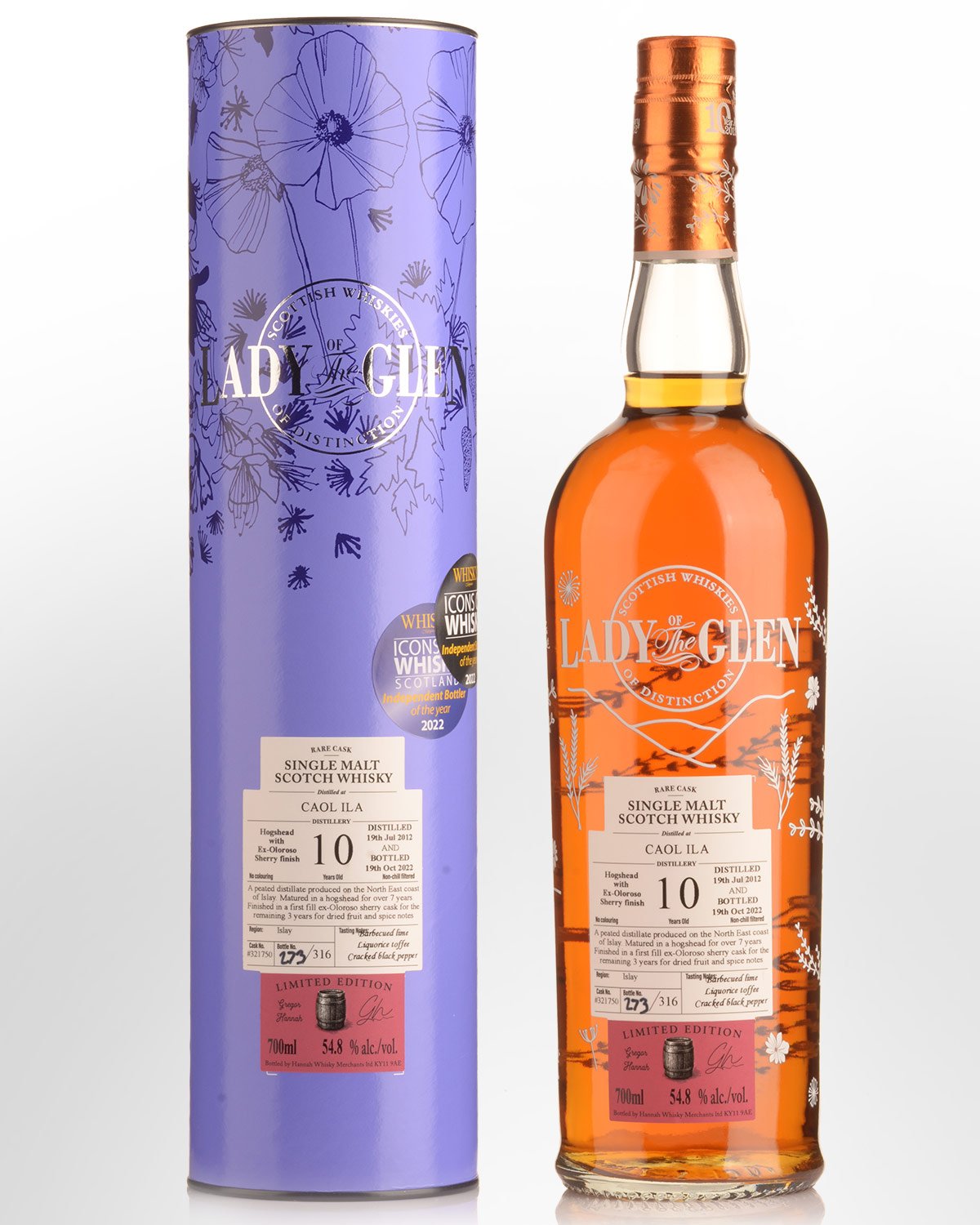 2012 Lady of the Glen Caol Ila Single Cask #321750 10 Year Old Cask Strength Single Malt Scotch Whisky (700ml)