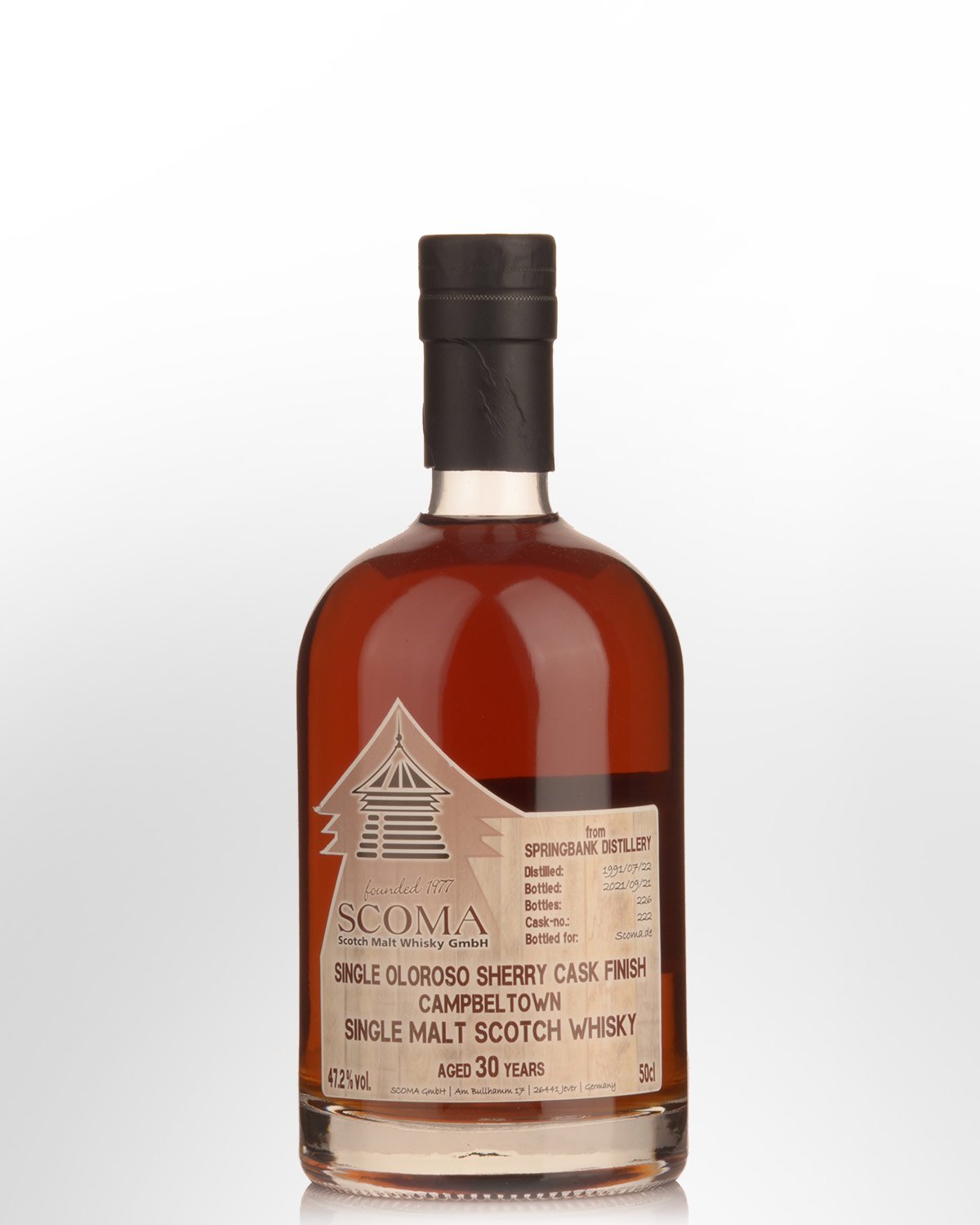 1991 Scoma Springbank 30 Year Old Single Malt Scotch Whisky (500ml)