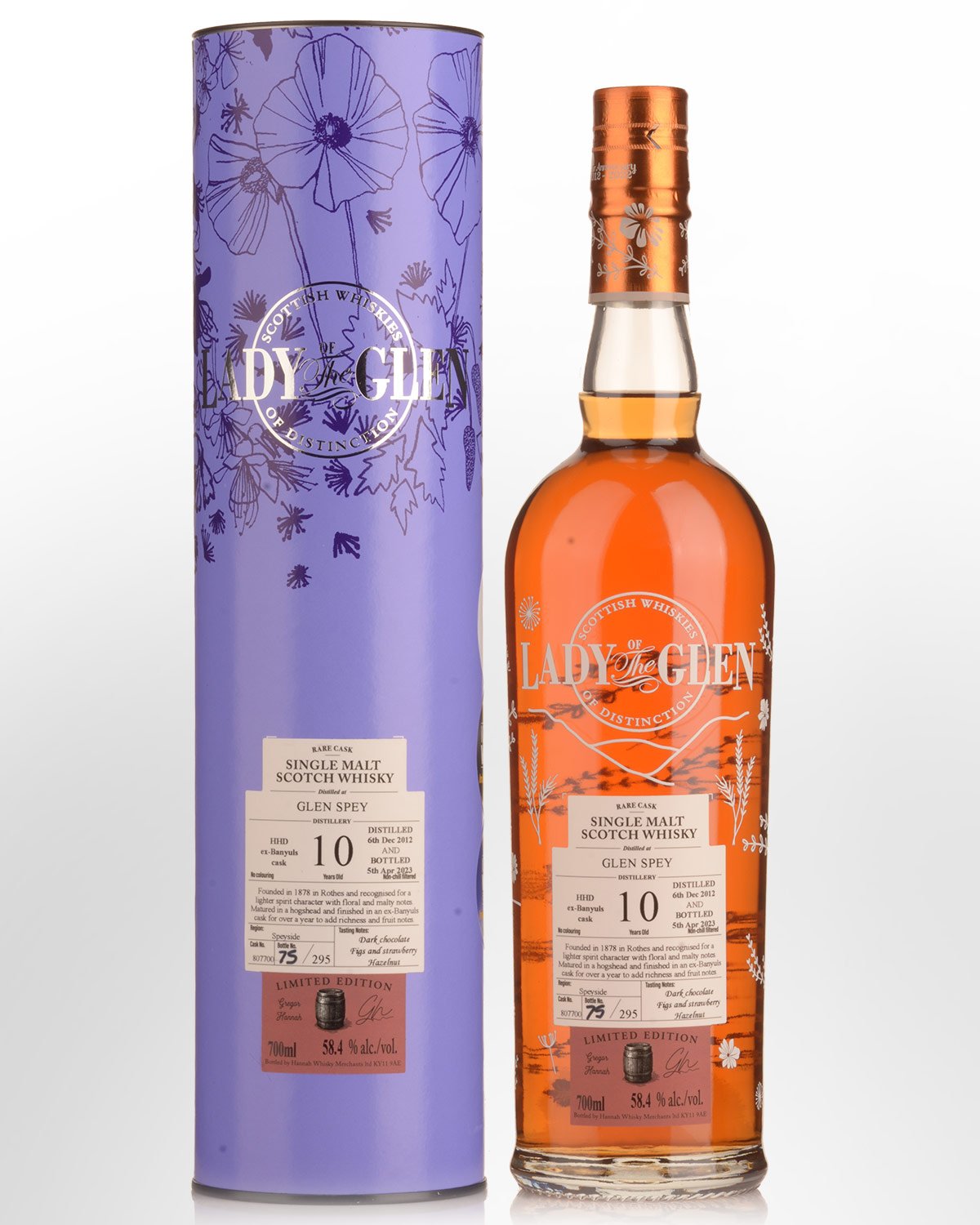 2012 Lady of the Glen Glen Spey Single Cask #807700 10 Year Old Cask Strength Single Malt Scotch Whisky (700ml)