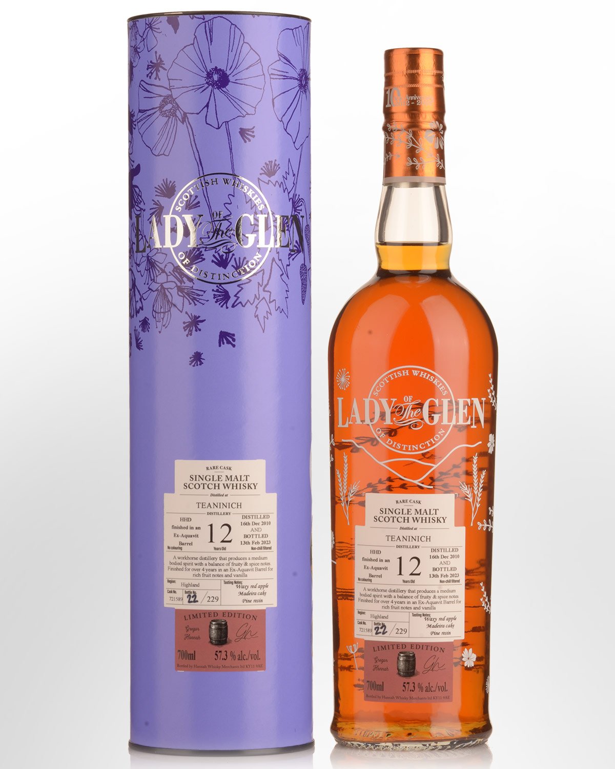 2010 Lady of the Glen Teaninich Single Cask #721589 12 Year Old Cask Strength Single Malt Scotch Whisky (700ml)