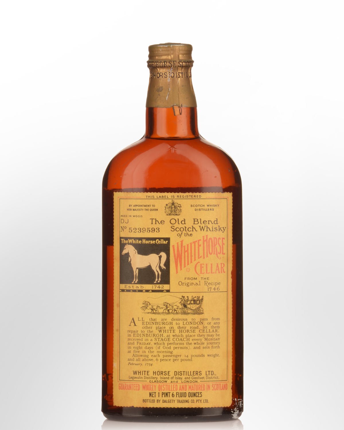 White Horse Cellar Blended Scotch Whisky (1 Pt. 6 Fl. Ozs.) - 50s/60s Bottling
