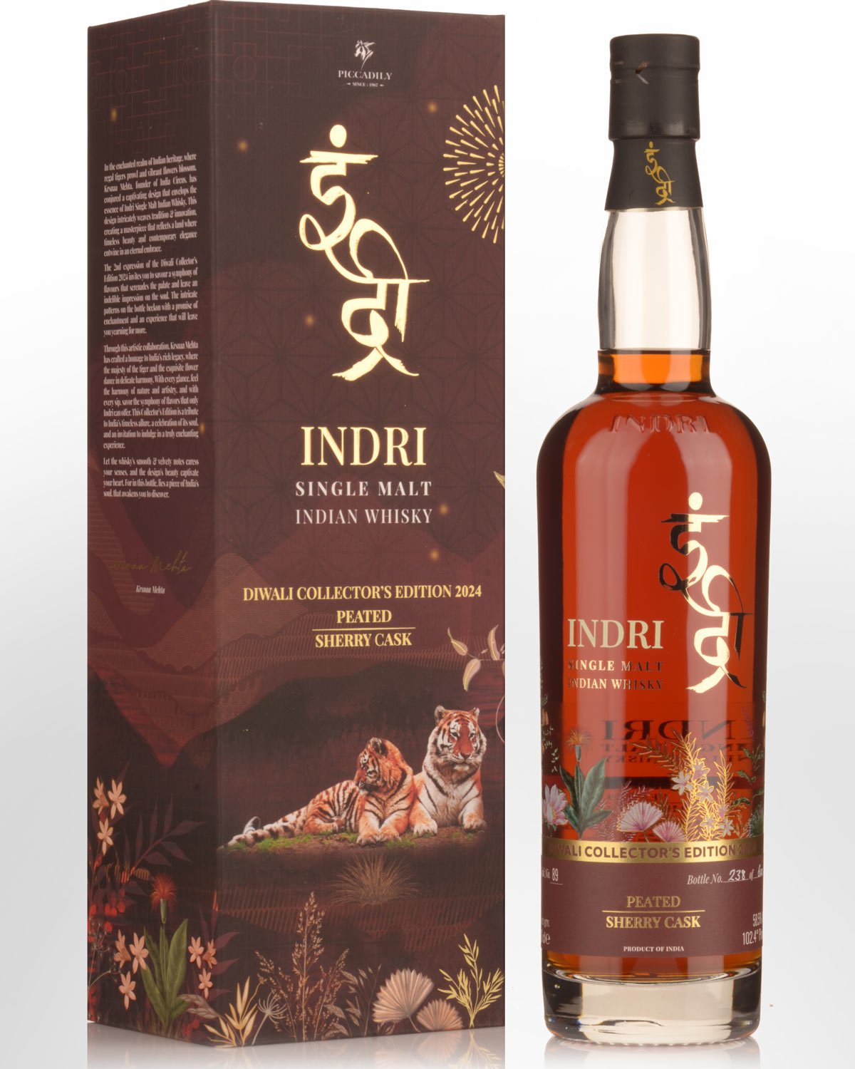 Indri Diwali Edition Cask Strength Single Malt Indian Whisky (700ml)