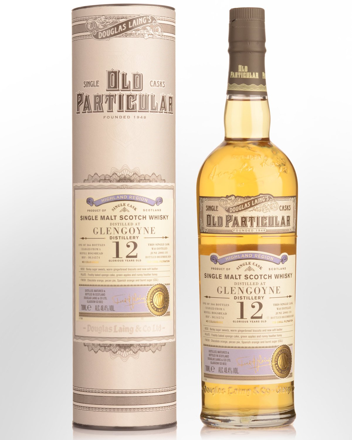 2008 Douglas Laing & Co. Old Particular Single Cask Glengoyne 12 Year Old Single Malt Scotch Whisky (700ml)