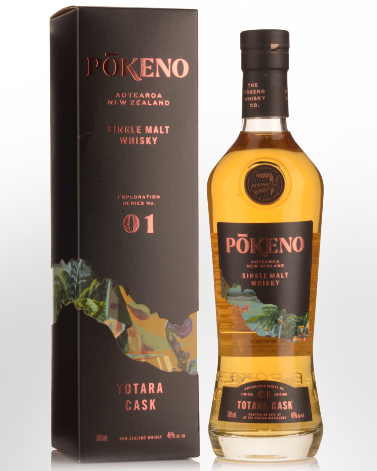Pokeno Exploration Series No. 01 Totara Cask Finish Single Malt New Zealand Whisky (700ml)