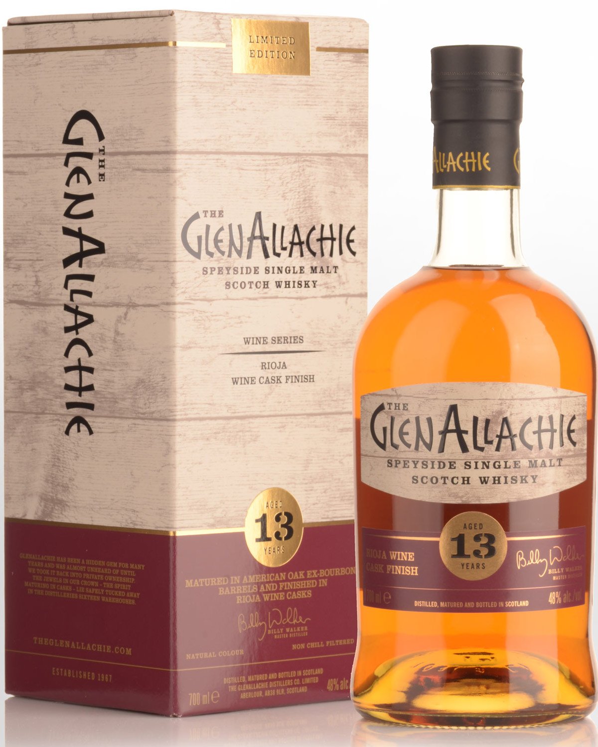 Glenallachie 13 Year Old Rioja Wine Cask Finish Single Malt Scotch Whisky (700ml)