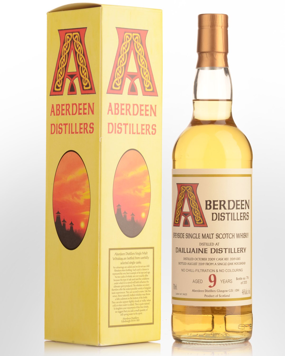 Aberdeen Distillers Dailuaine 9 Year Old Single Malt Scotch Whisky (700ml)