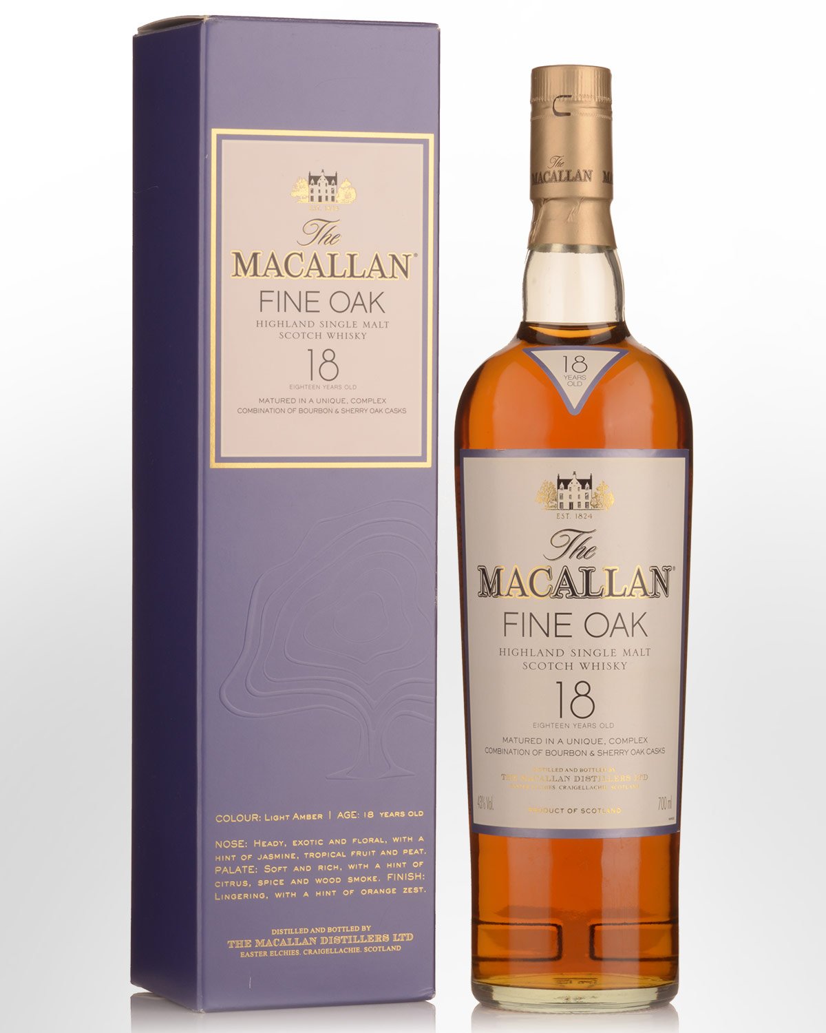 The Macallan Fine Oak 18 Year Old Single Malt Scotch Whisky (700ml) - 2006 Release