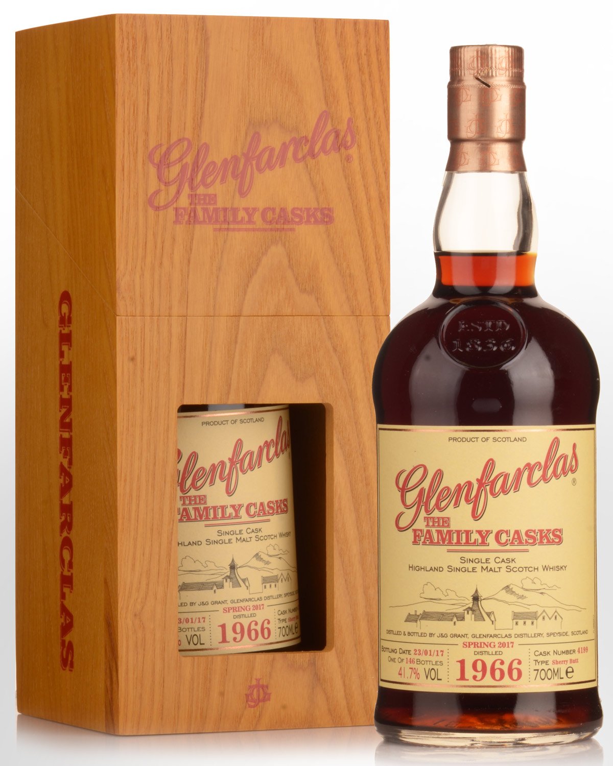 1966 Glenfarclas The Family Casks Cask Strength Single Malt Scotch Whisky (700ml) - Spring 2017 Release