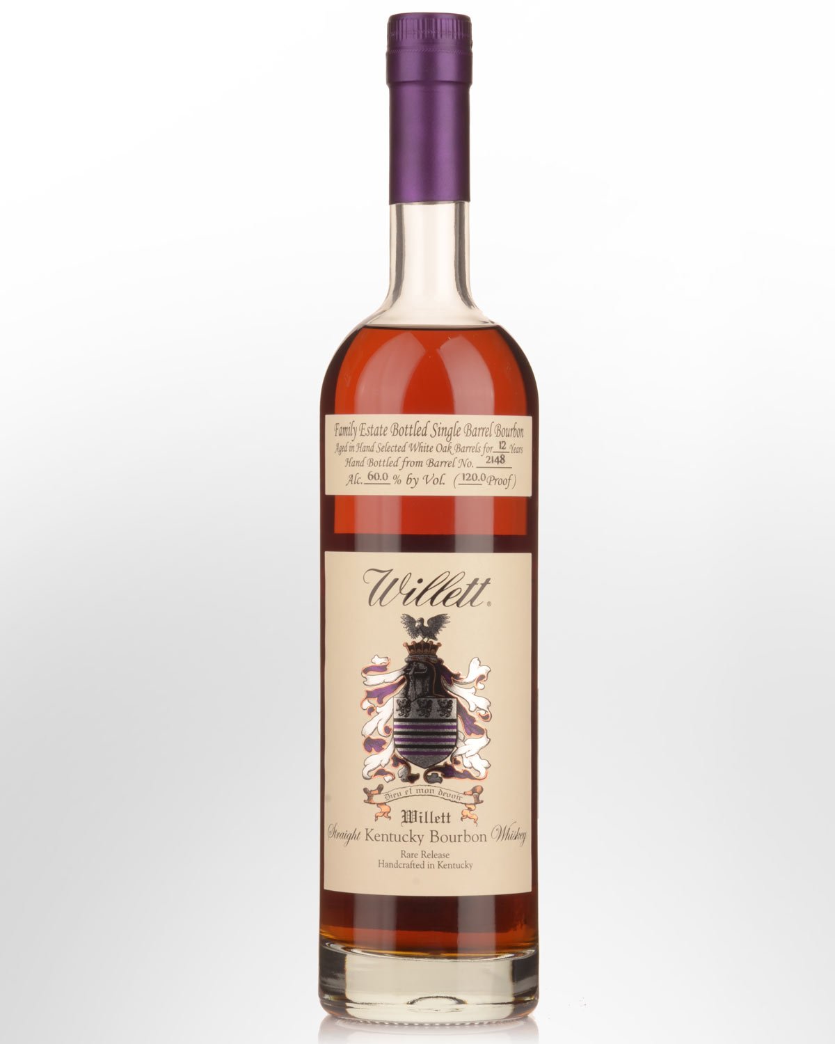Willett Family Estate Single Barrel Rare Release (Barrel 2148) Cask Strength 12 Year Old Straight Bourbon Whiskey (750ml)