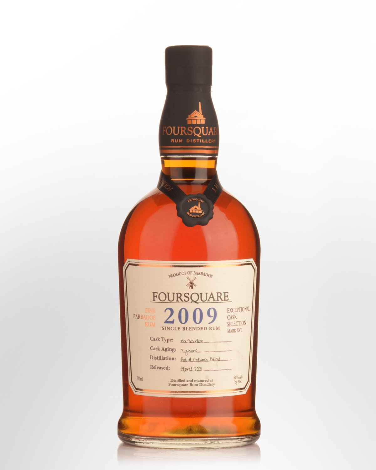 2009 Foursquare Exceptional Cask Selection 12 Year Old Full Proof Single Blended Rum (750ml)