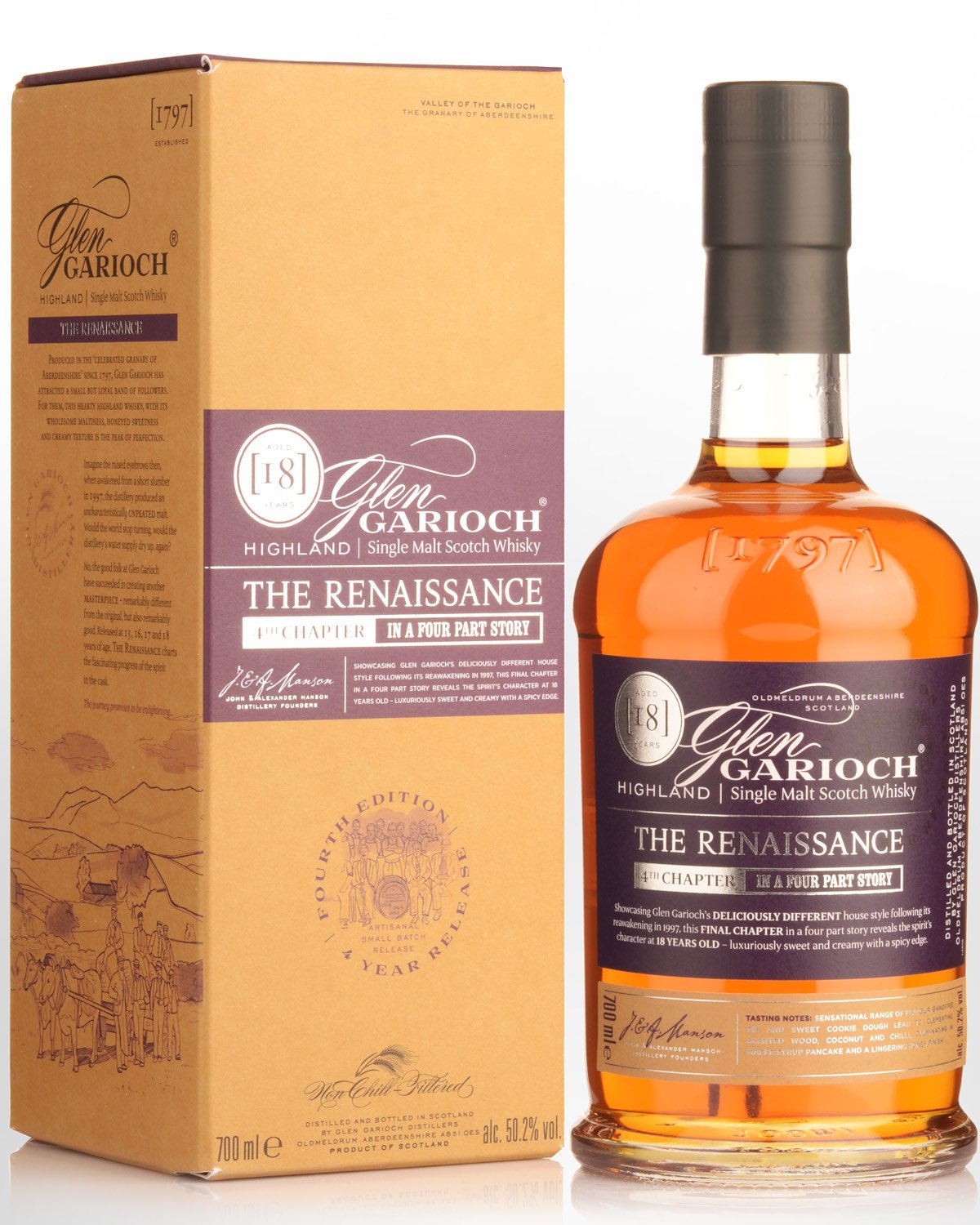 Glen Garioch The Renaissance Fourth Chapter 18 Year Old Cask Strength Single Malt Scotch Whisky (700ml)