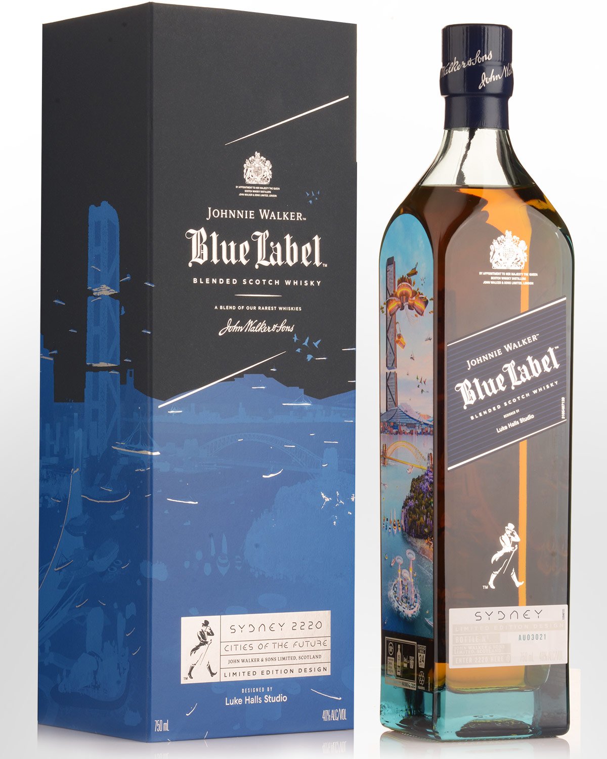 Johnnie Walker Blue Label Sydney 2220 Cities of the Future Limited Edition Design Blended Scotch Whisky (750ml)