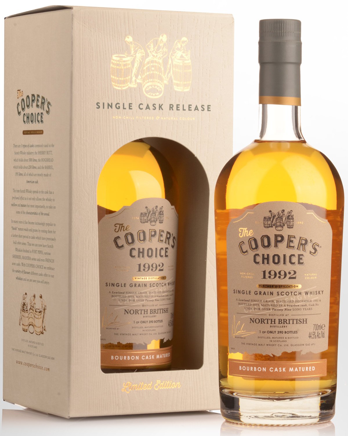1992 Cooper's Choice North British 29 Year Old Cask Strength Single Grain Scotch Whisky (700ml)