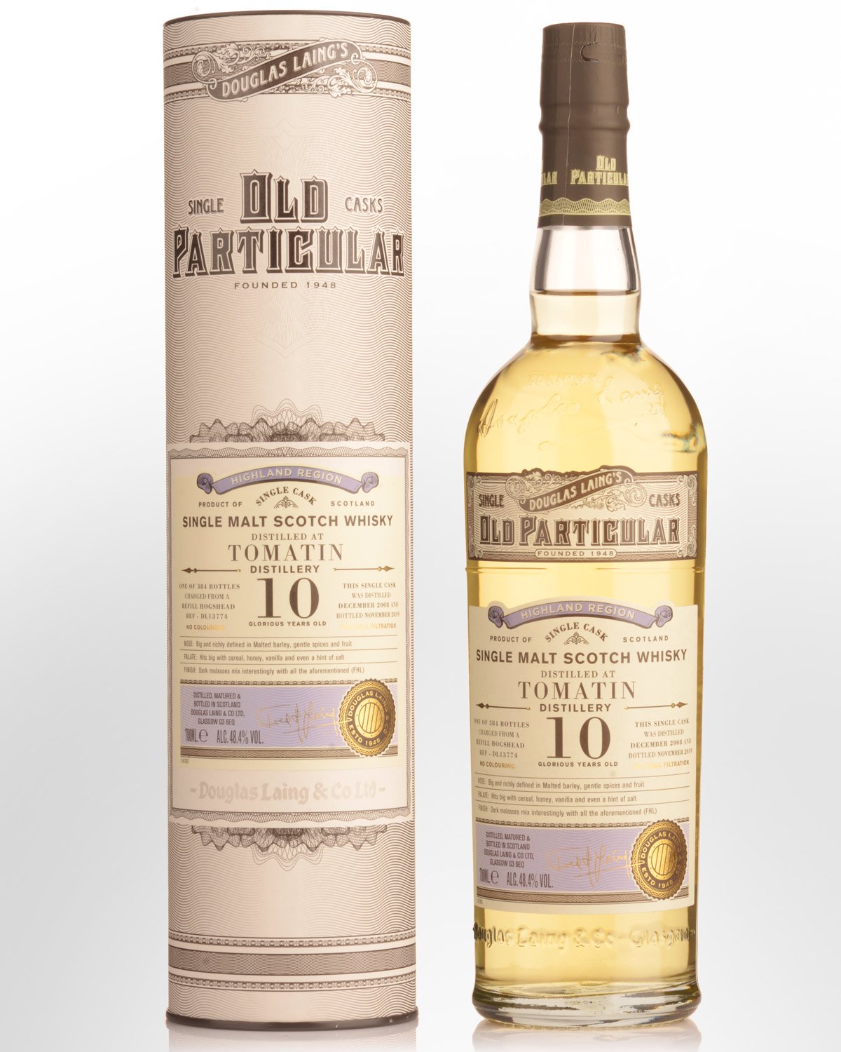 2008 Douglas Laing & Co. Old Particular Single Cask Tomatin 10 Year Old Single Malt Scotch Whisky (700ml)