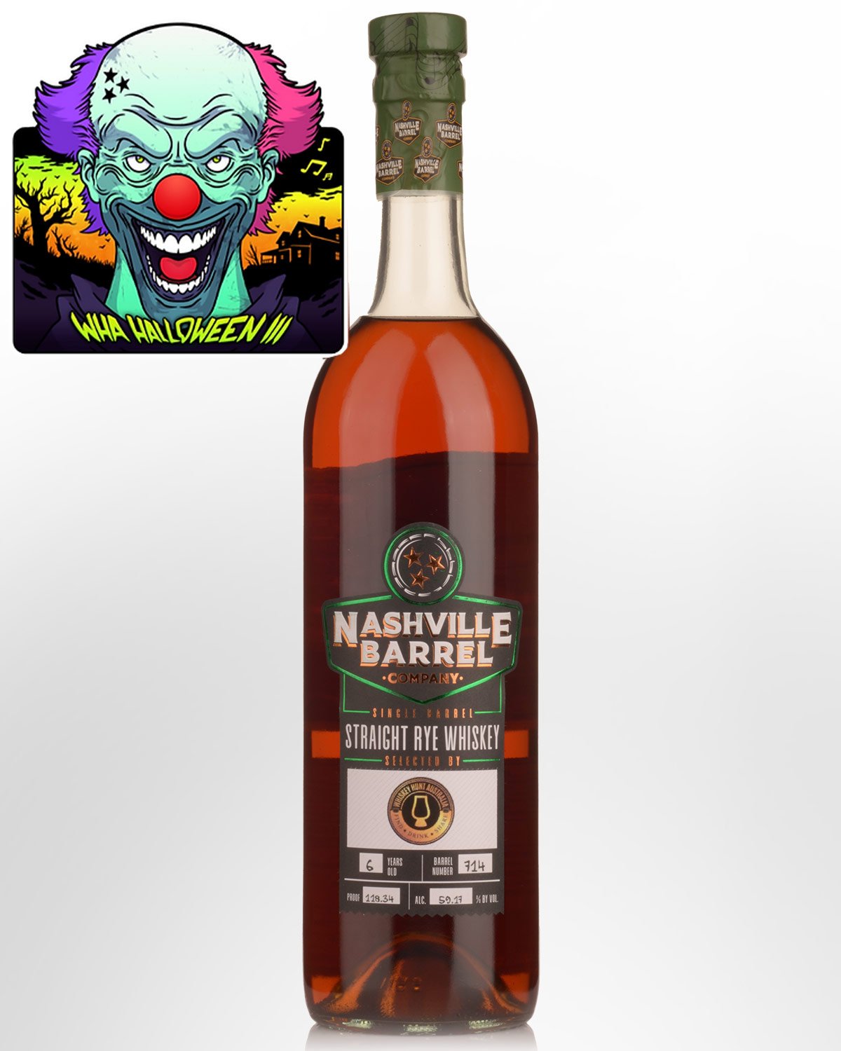 Nashville Barrel Company Pennyrye 6 Year Old Cask Strength Single Barrel Indiana Straight Rye Whiskey (750ml) - Whiskey Hunt Australia Selection - Halloween Release Vol.III