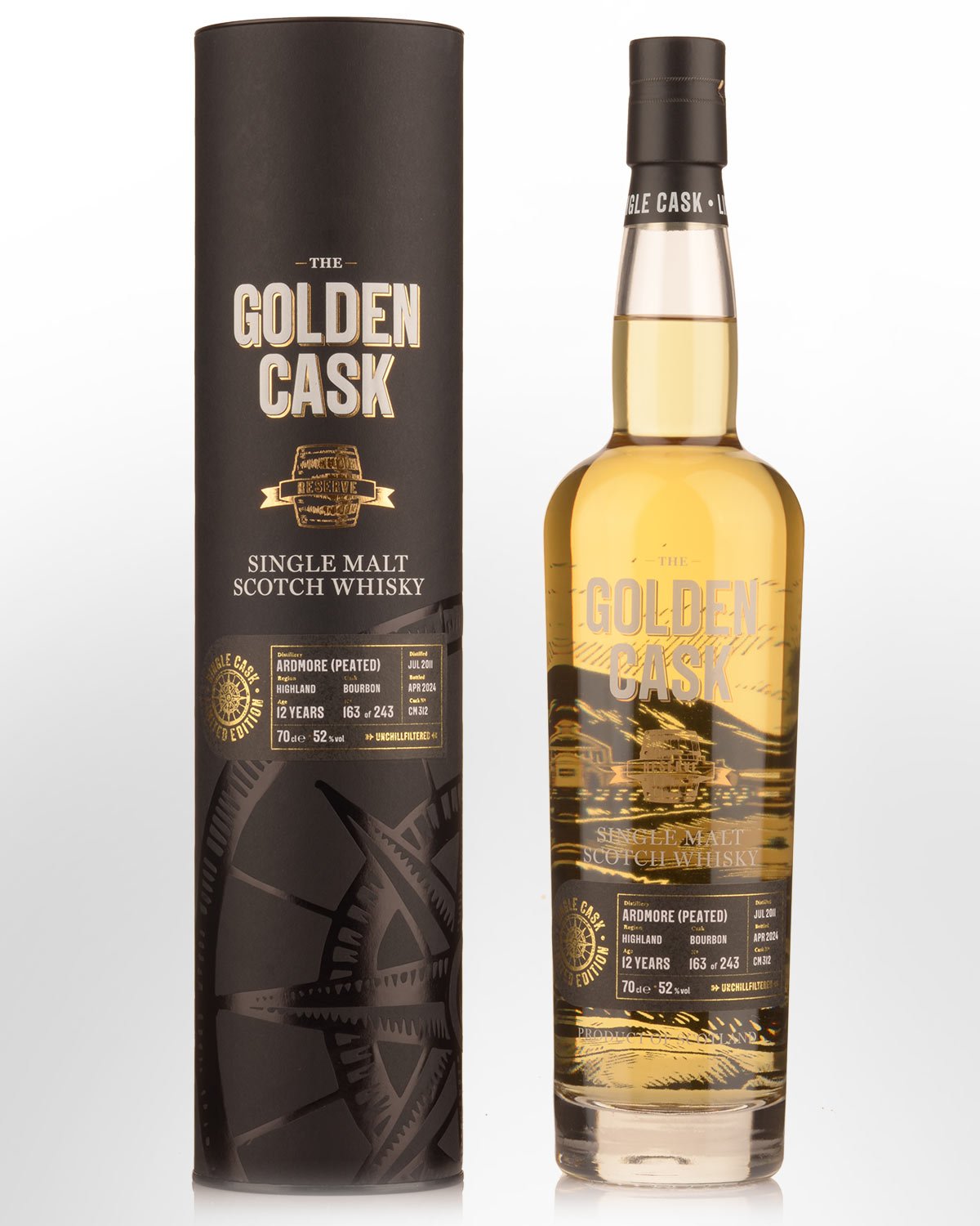 2011 House of MacDuff The Golden Cask Ardmore 12 Year Old Cask Strength Single Malt Scotch Whisky (700ml)