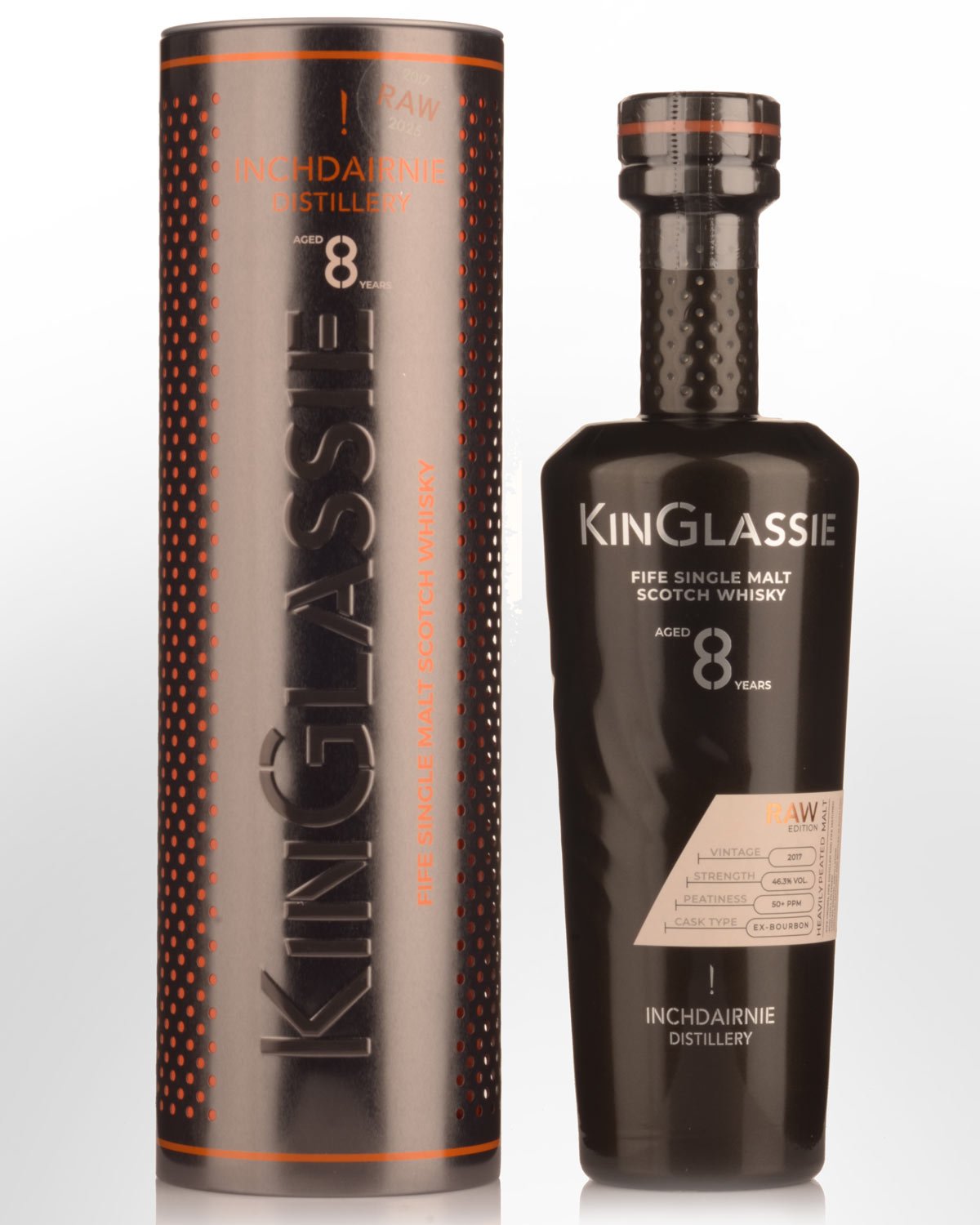 InchDairnie Distillery KinGlassie RAW 8 Year Old Single Malt Scotch Whisky (700ml)