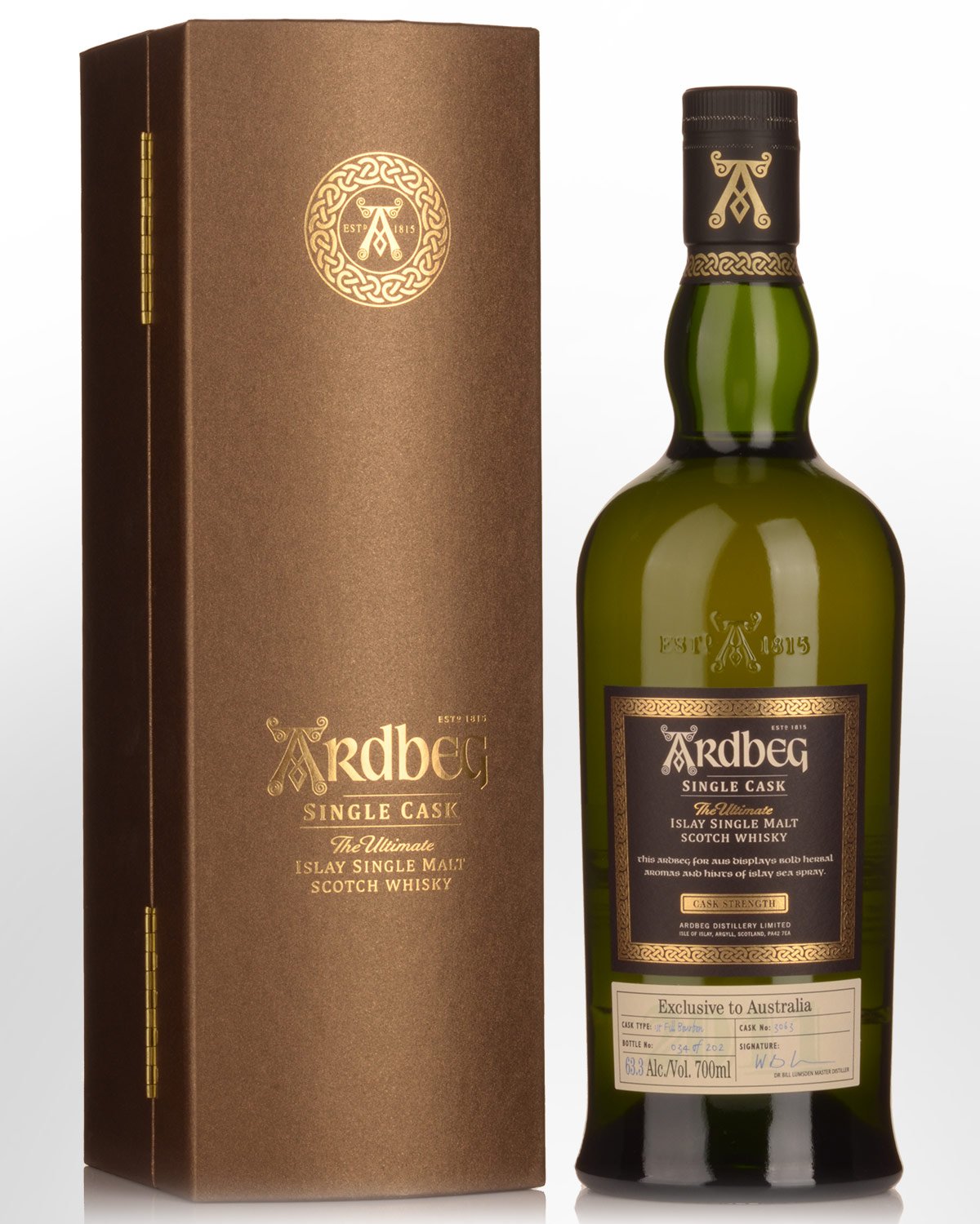 2011 Ardbeg Single Cask No.3063 Cask Strength Single Malt Scotch Whisky (700ml)