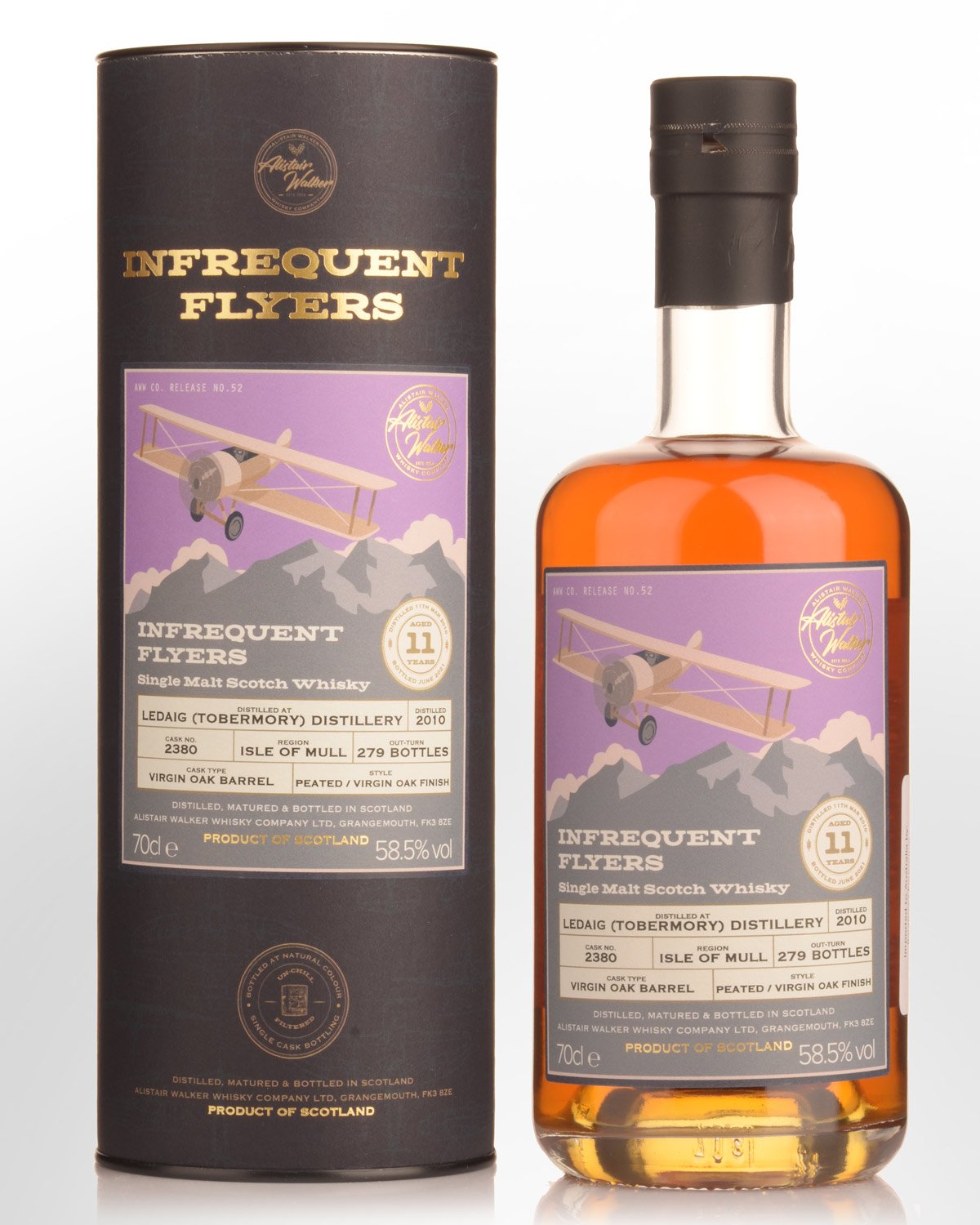 2010 Infrequent Flyers Ledaig (Tobermory) Single Cask No.2380 11 Year Old Cask Strength Single Malt Scotch Whisky (700ml)