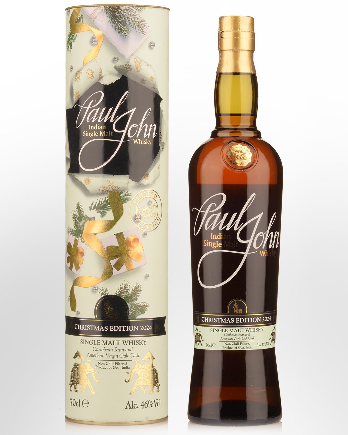 Paul John Christmas Edition 2024 Single Malt Indian Whisky (700ml)