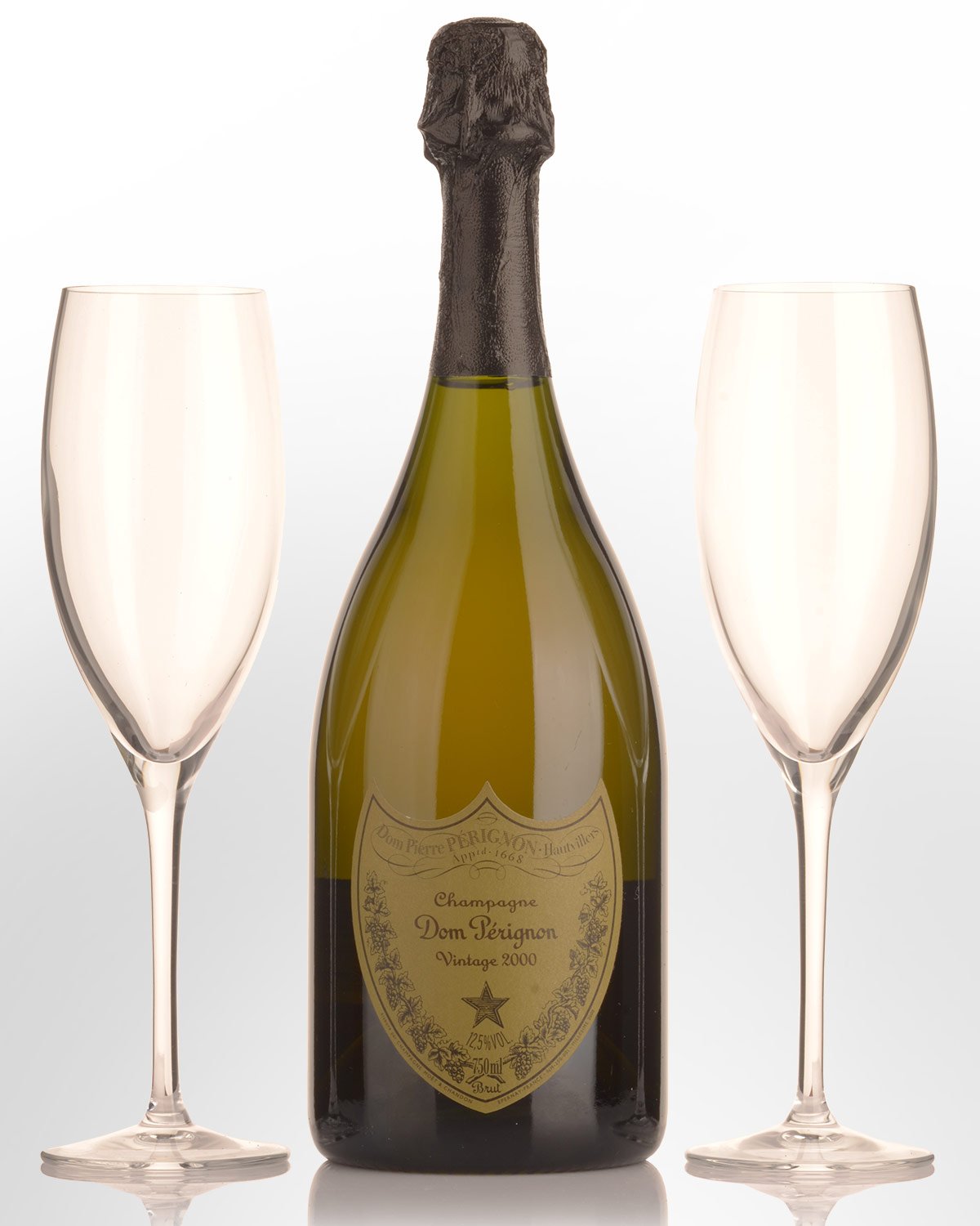 2000 Dom Perignon Champagne Gift Boxed with 2 Flute Glasses