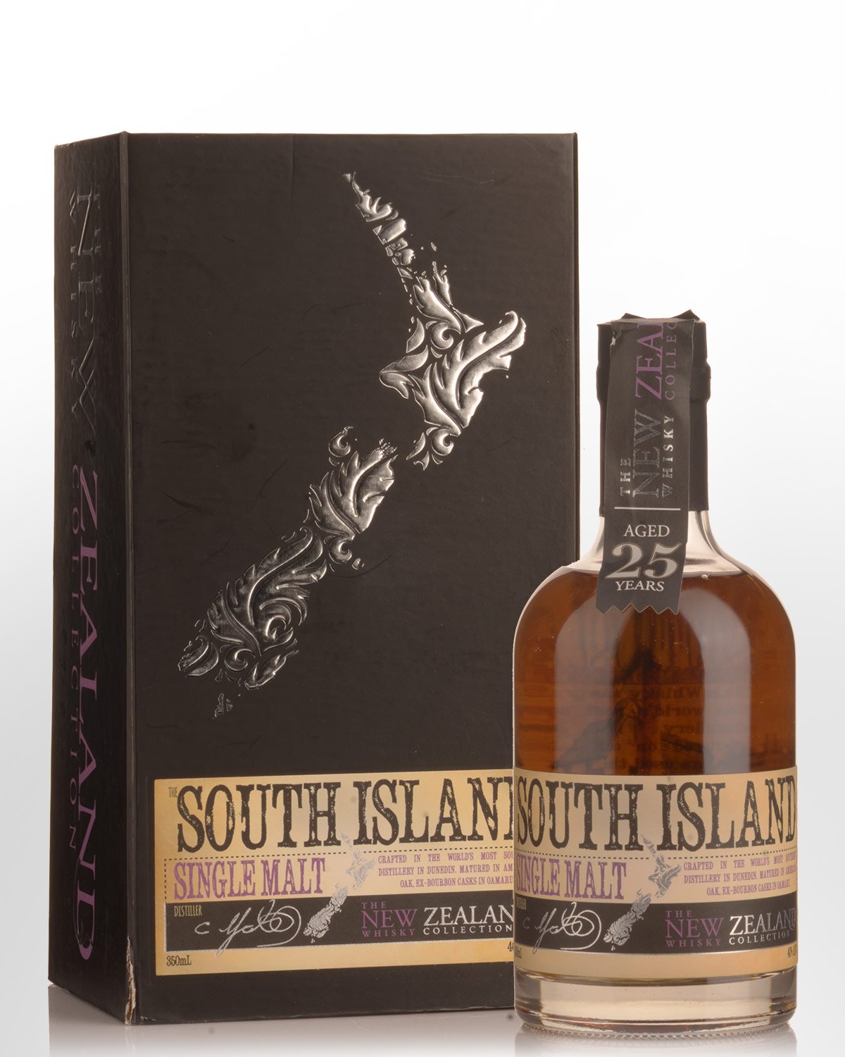 The New Zealand Whisky Collection South Island 25 Year Old Single Malt New Zealand Whisky (350ml)
