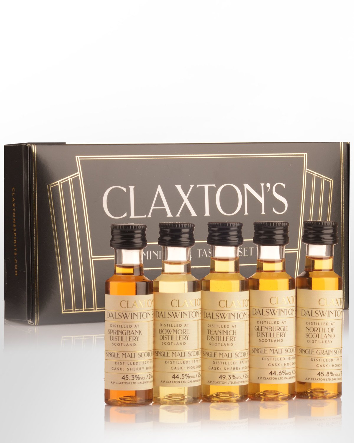 Claxton's Dalswinton Series Miniature Tasting Set Scotch Whisky Gift Pack (5 x 25ml)
