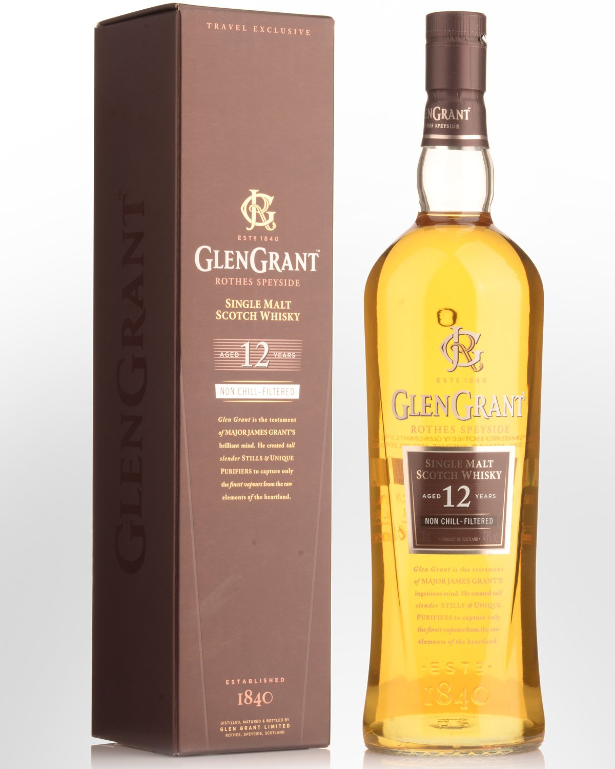 Glen Grant Non Chill-Filtered 12 Year Old Single Malt Scotch Whisky (1000ml)