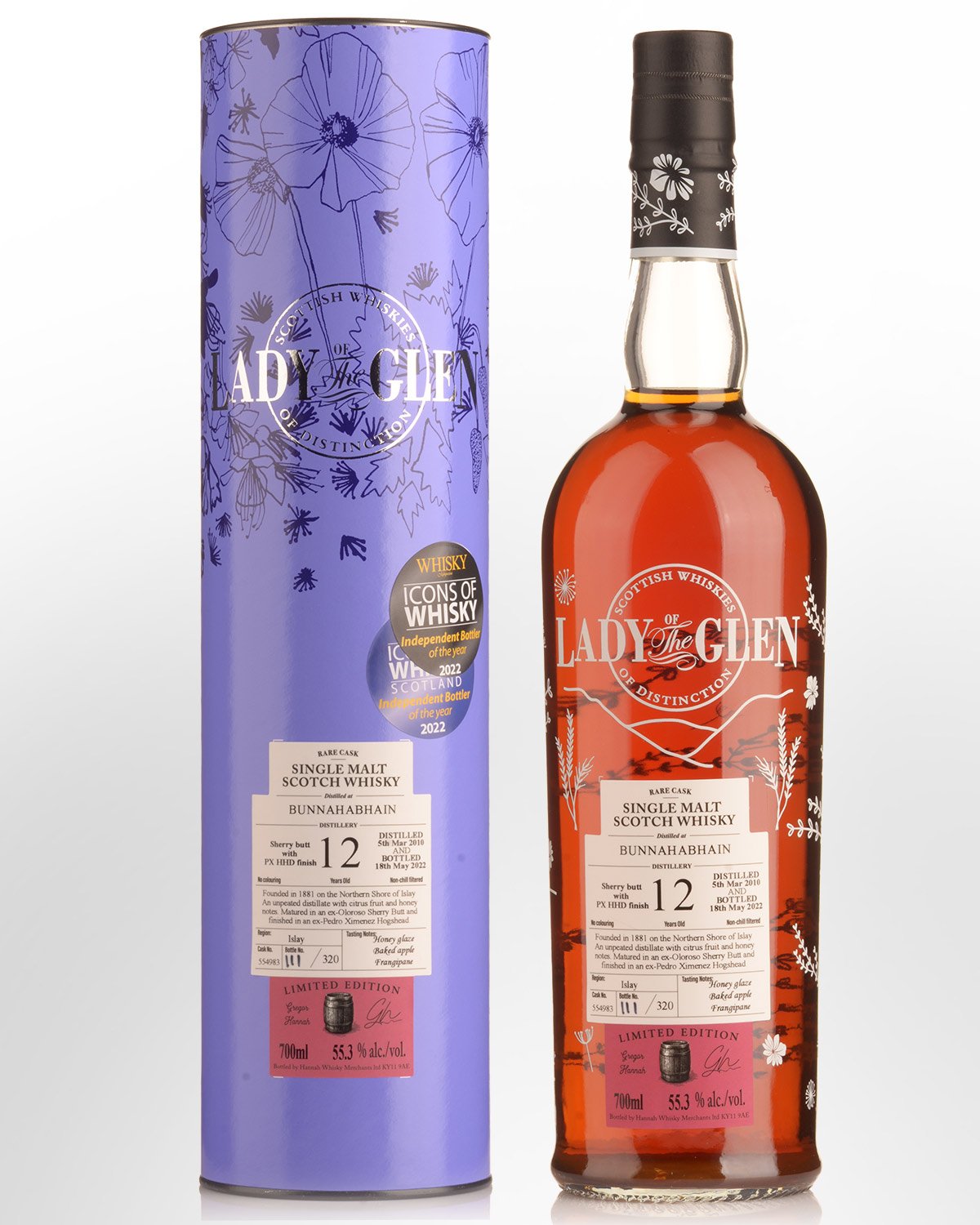 2010 Lady of the Glen Bunnahabhain Single Cask #554983 12 Year Old Cask Strength Single Malt Scotch Whisky (700ml)