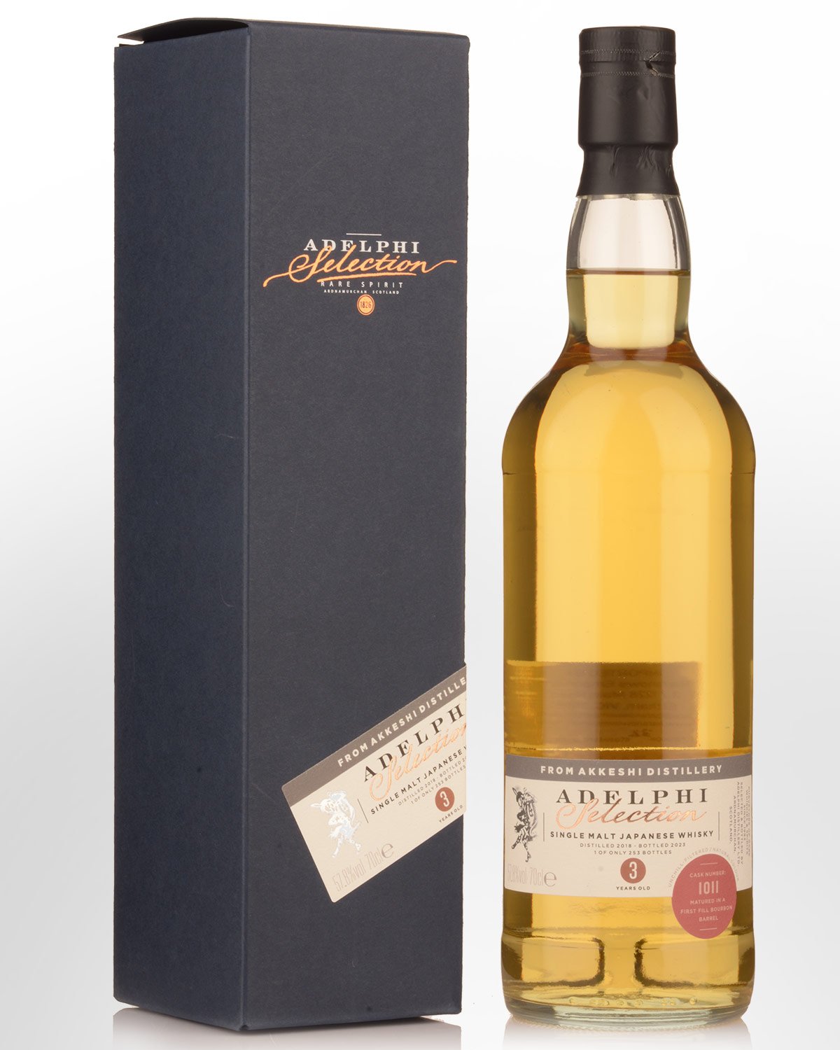2018 Adelphi Akkeshi 3 Year Old Cask Strength Single Malt Japanese Whisky (700ml)