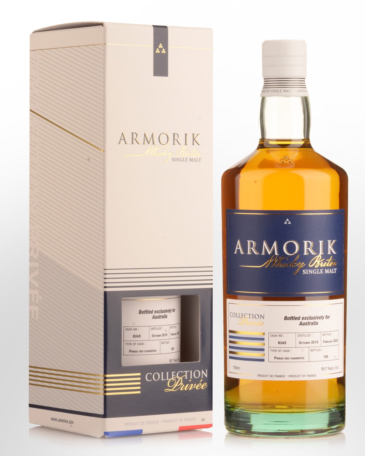 2015 Warenghem Distillery Armorik Single Cask Australian Exclusive Cask Strength Single Malt French Whisky (700ml)