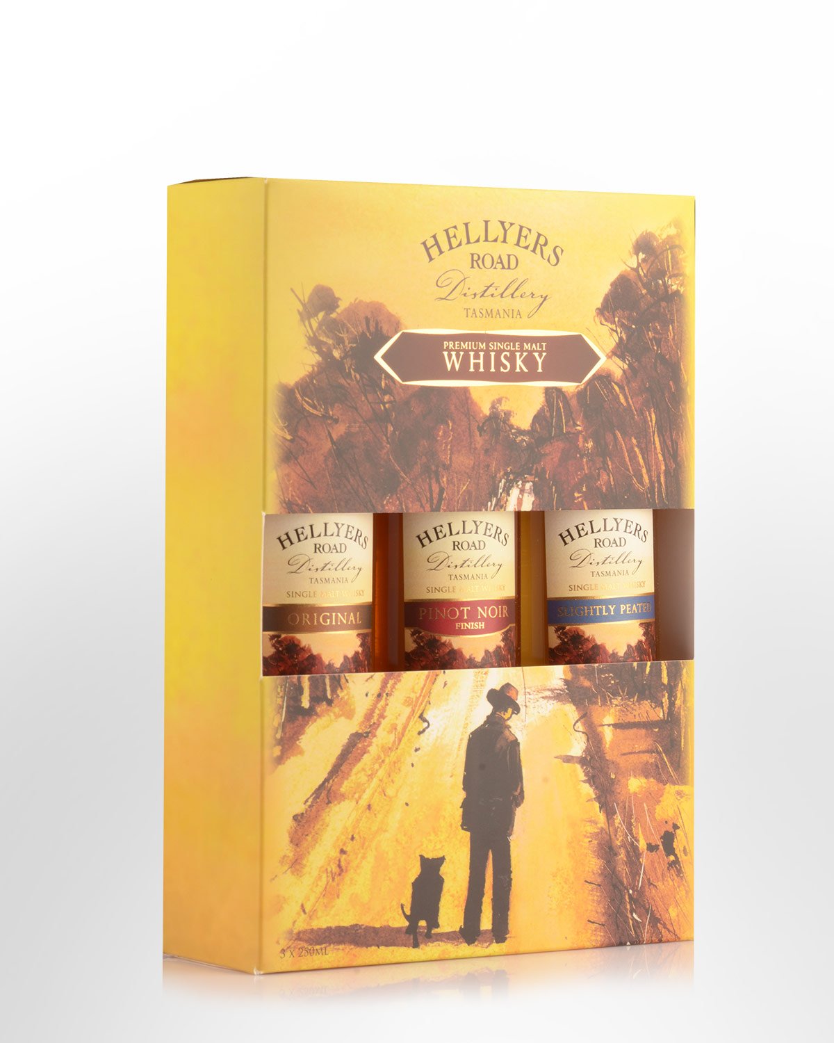 Hellyers Road Distillery Premium Single Malt Australian Whisky Gift Pack (3x250ml)