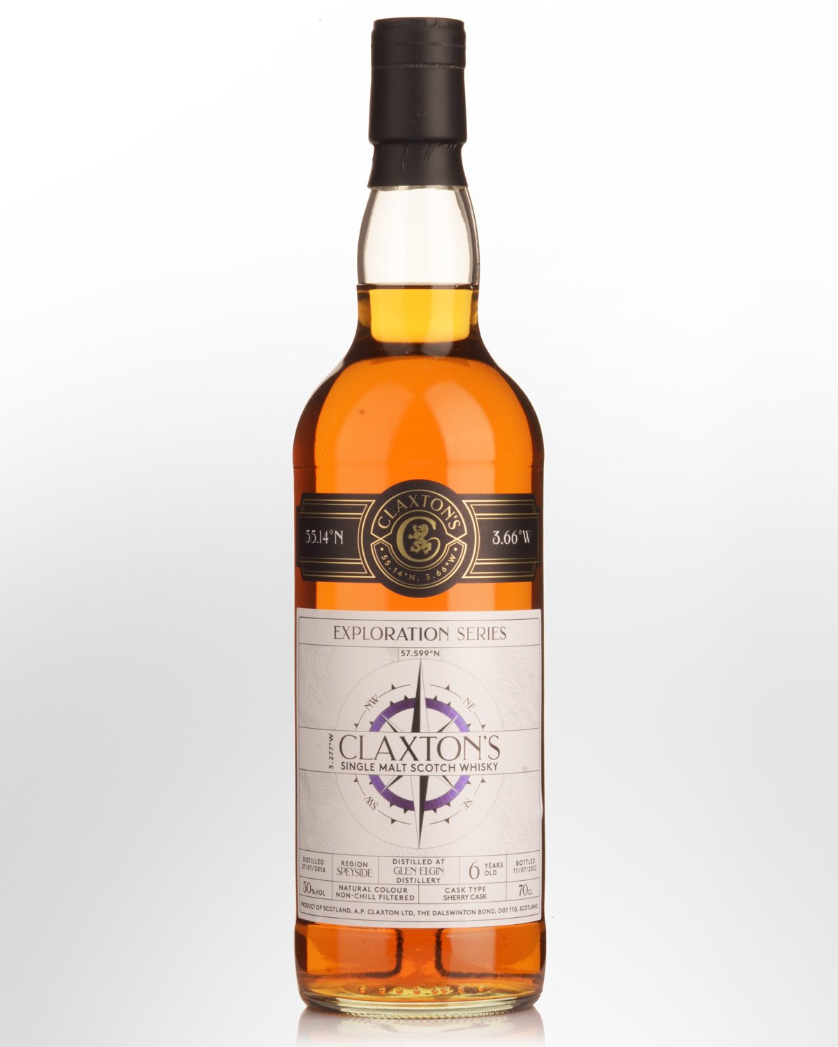 2016 Claxton's Exploration Series Glen Elgin 6 Year Old Single Cask Single Malt Scotch Whisky (700ml)
