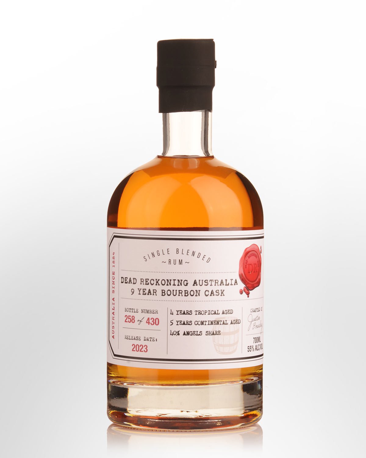 Dead Reckoning 9 Year Old Bourbon Cask Single Blended Australian Rum (700ml)
